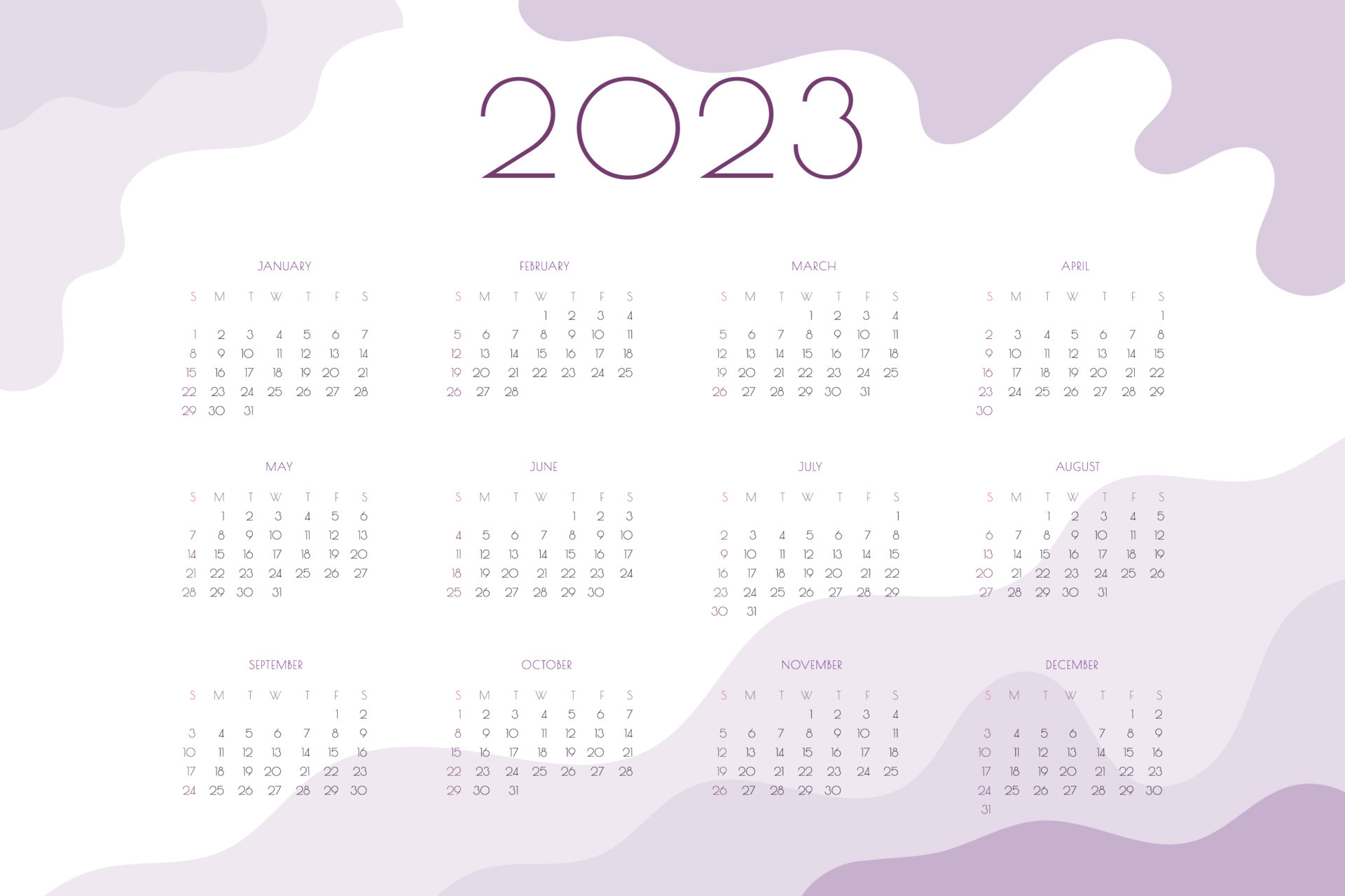 2023 Calendar Wallpapers - Wallpaper Cave
