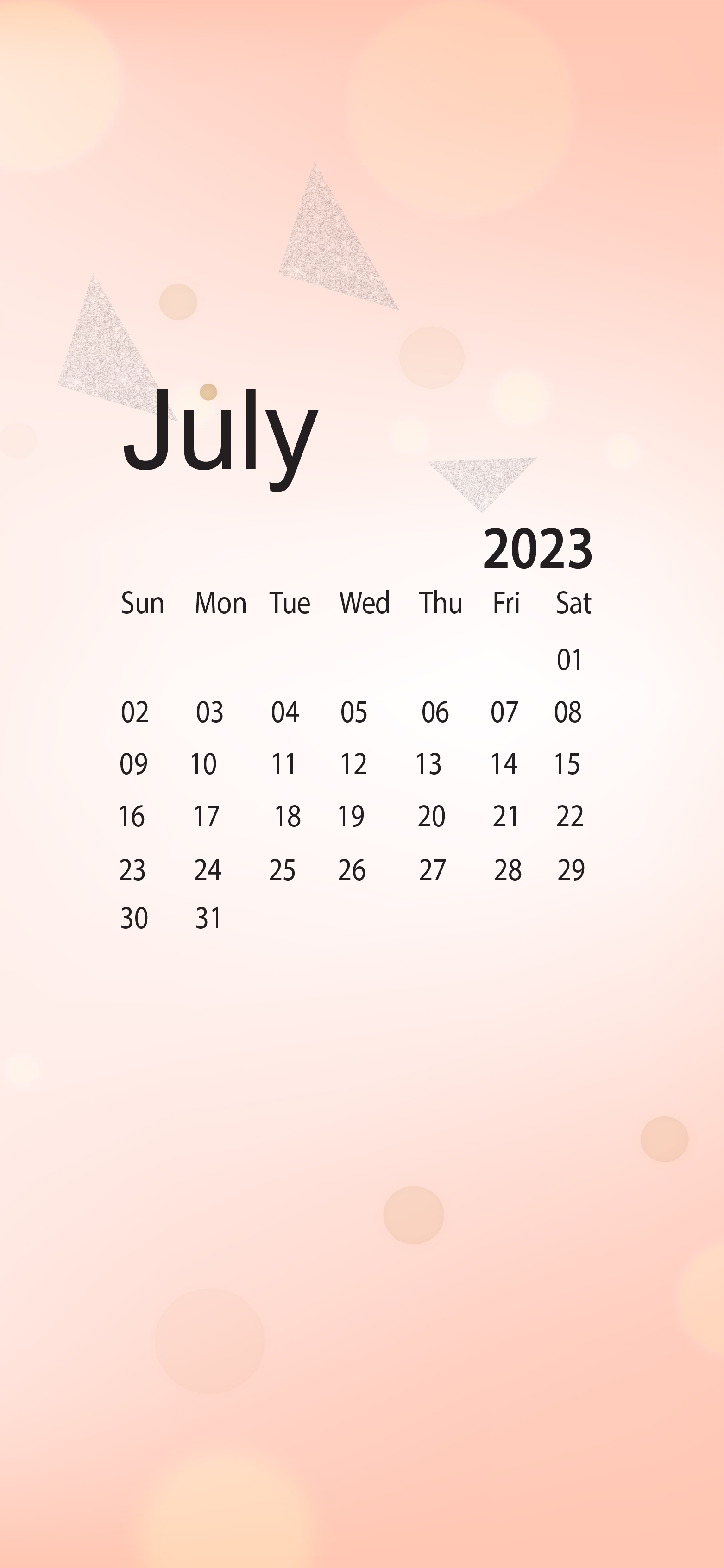 July 2023 Desktop Wallpaper Calendar