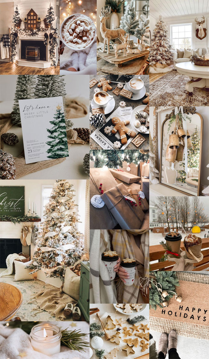 Christmas Collage Aesthetic Ideas