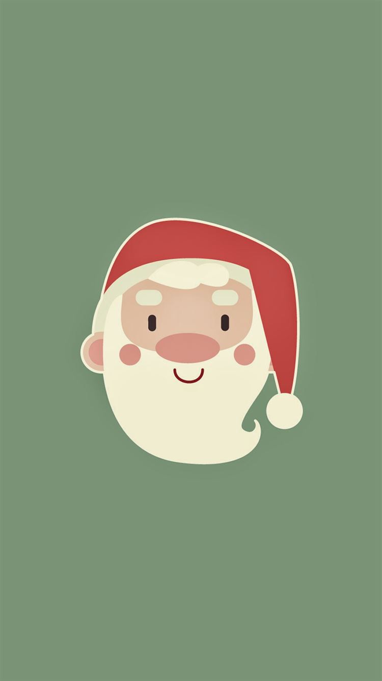 Cute Santa Claus Minimal Illustration iPhone 8 Wallpaper Free Download