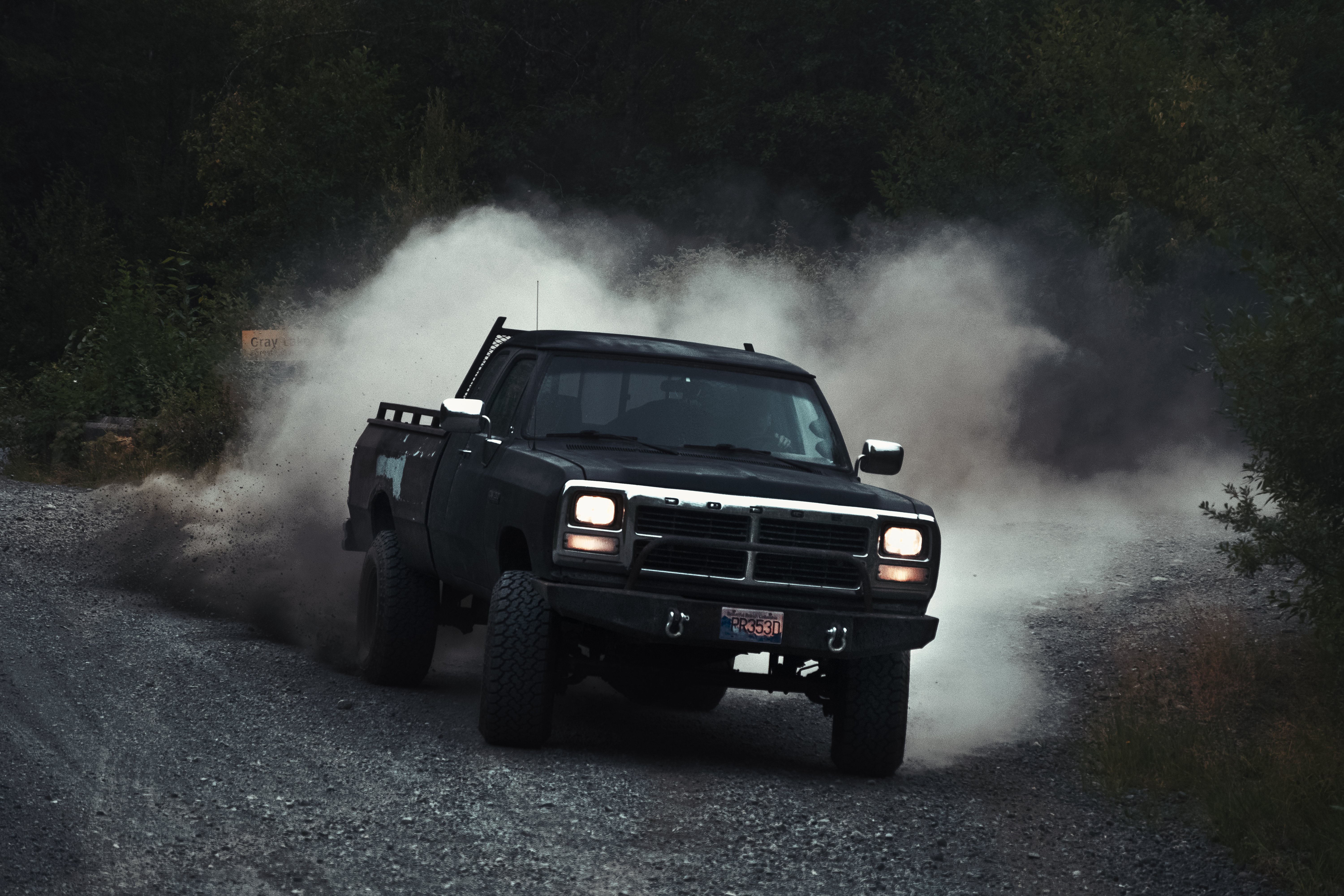 Black Pick Up Truck Driving on Off Road · Free