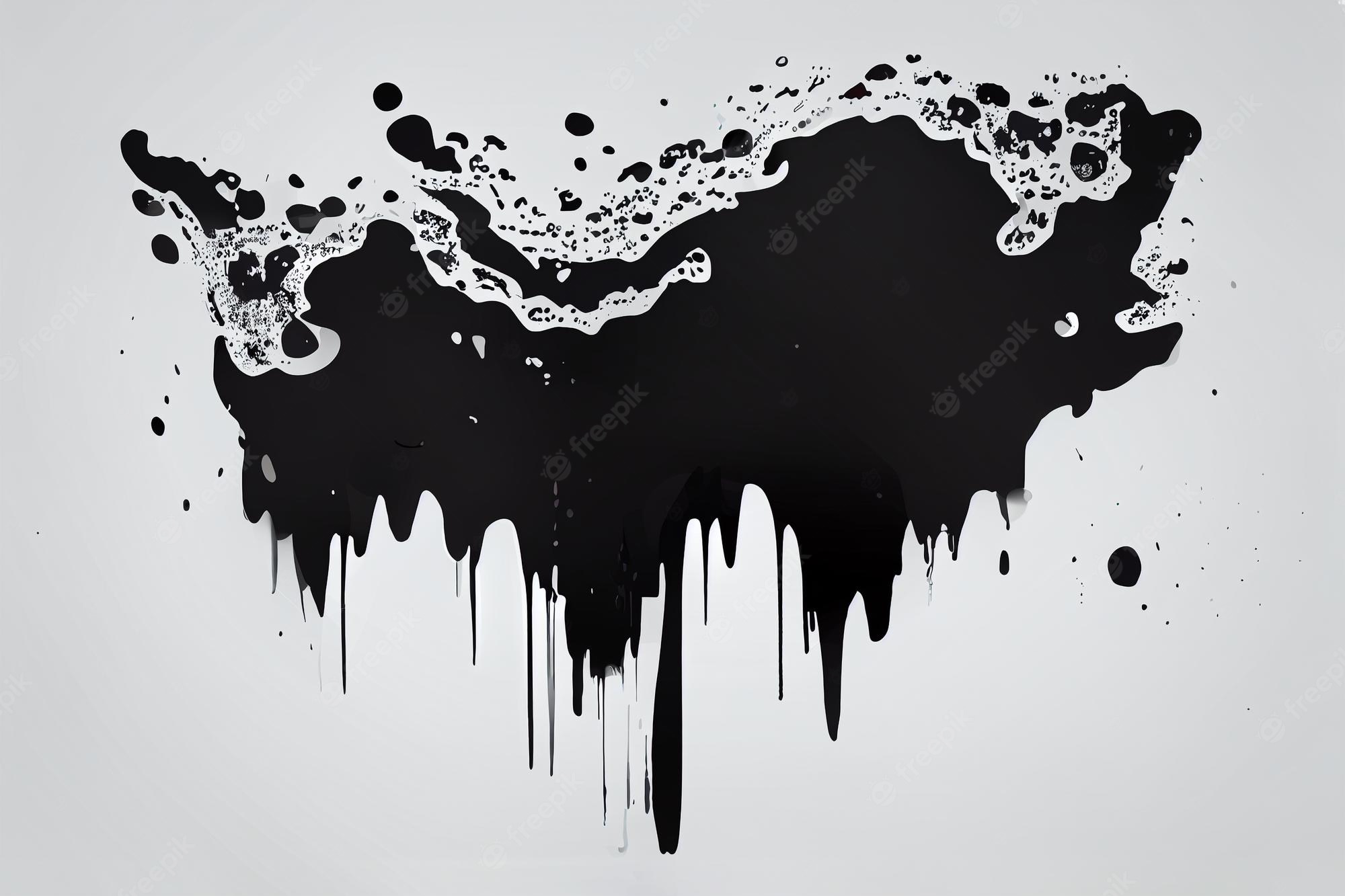 Premium Photo. Dripping splash liquid oil painting background wallpaper and white