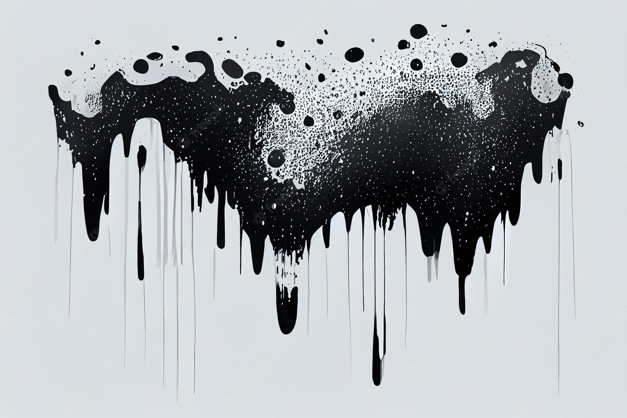 Premium Photo. Dripping splash liquid oil painting background wallpaper and white