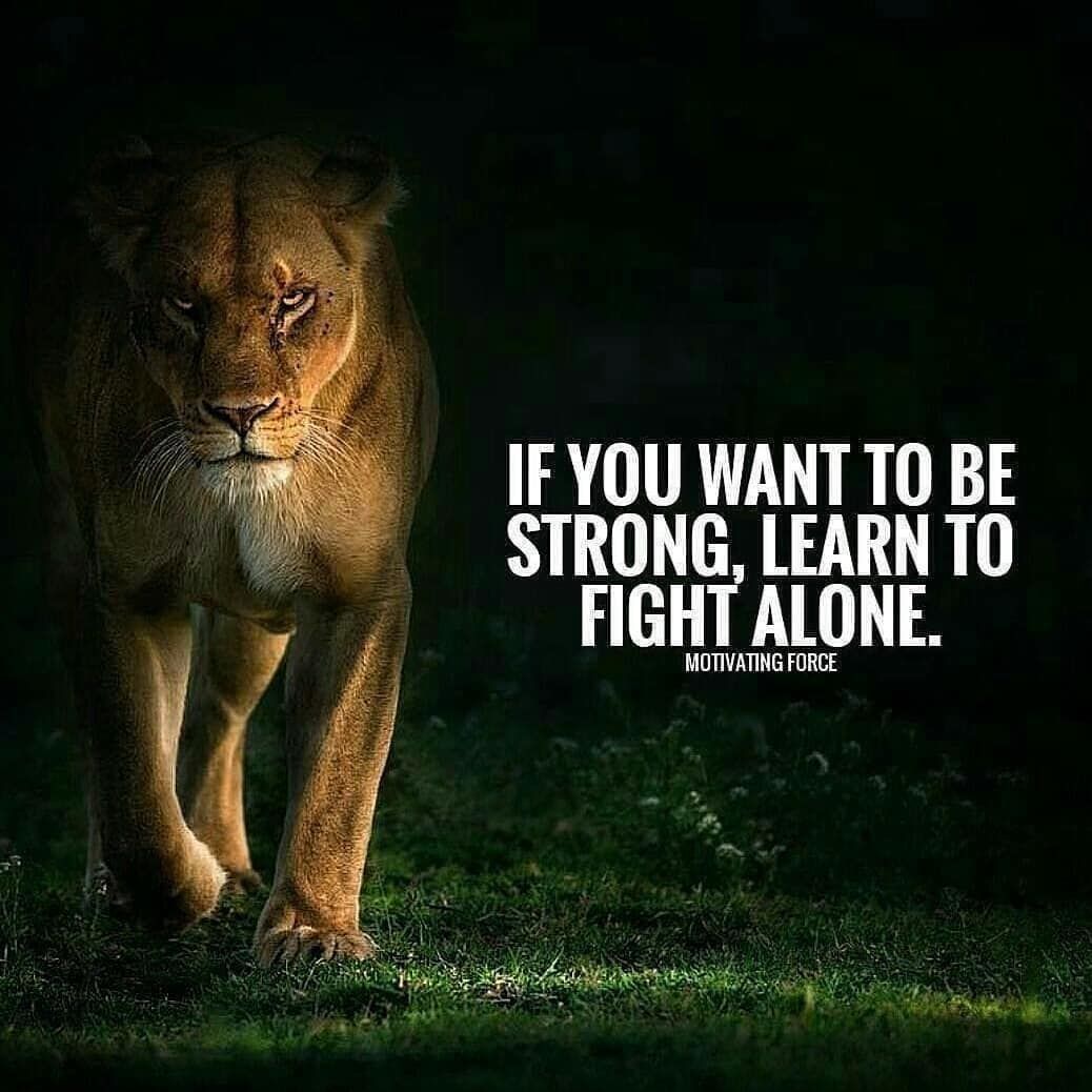 If You Want To Be Strong, Learn To Fight Alone Picture, Photo, and Image for Facebook, Tumblr, , and Twitter