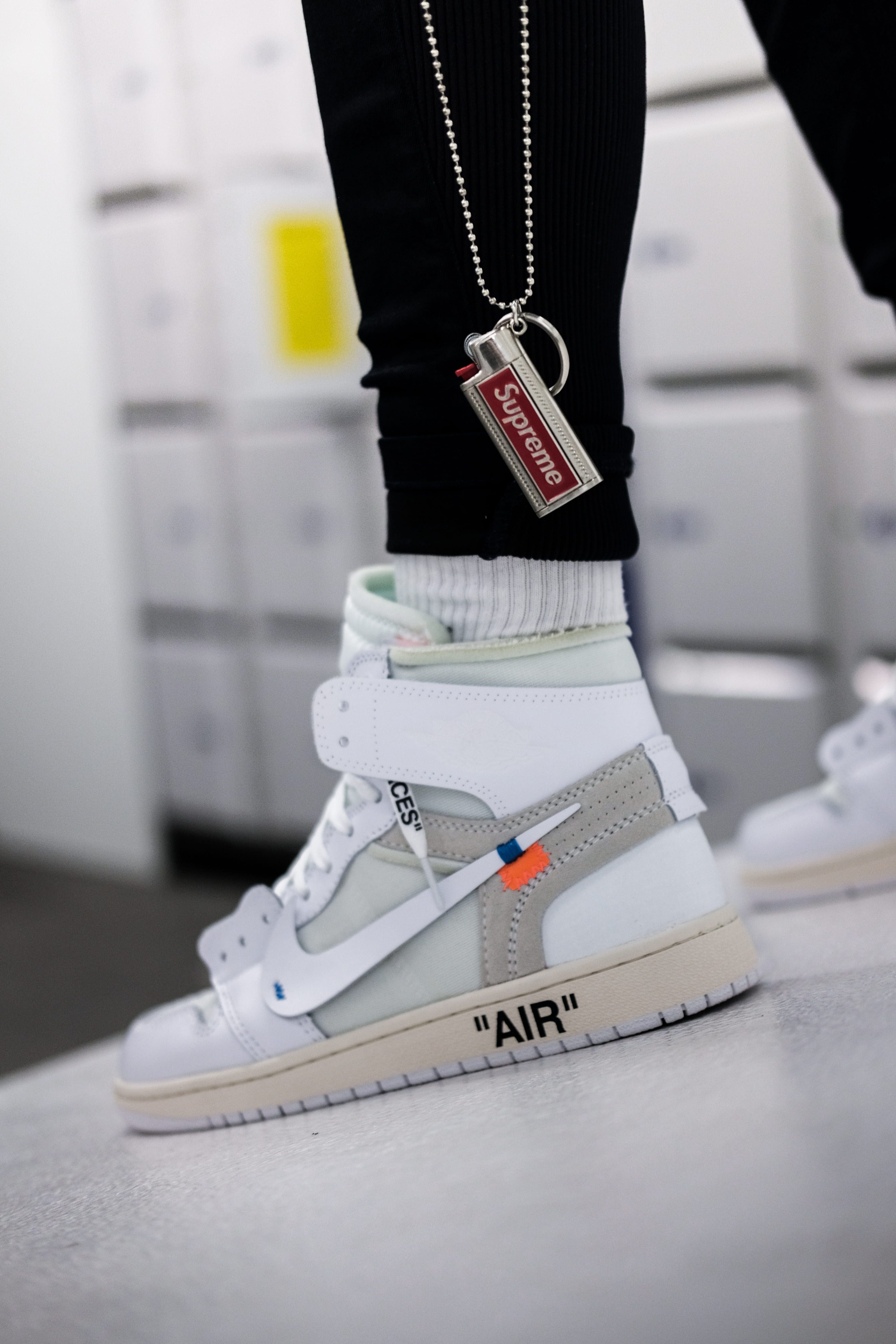 Wallpaper Person Wearing Nike X Off White Shoe, Clothing, Apparel, Footwear. Off White Shoes, Hype Shoes, White Shoes
