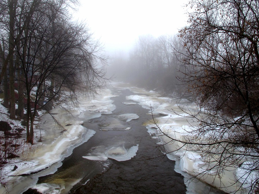 Foggy River. The Raisin River, near St. Andrews, Ontario