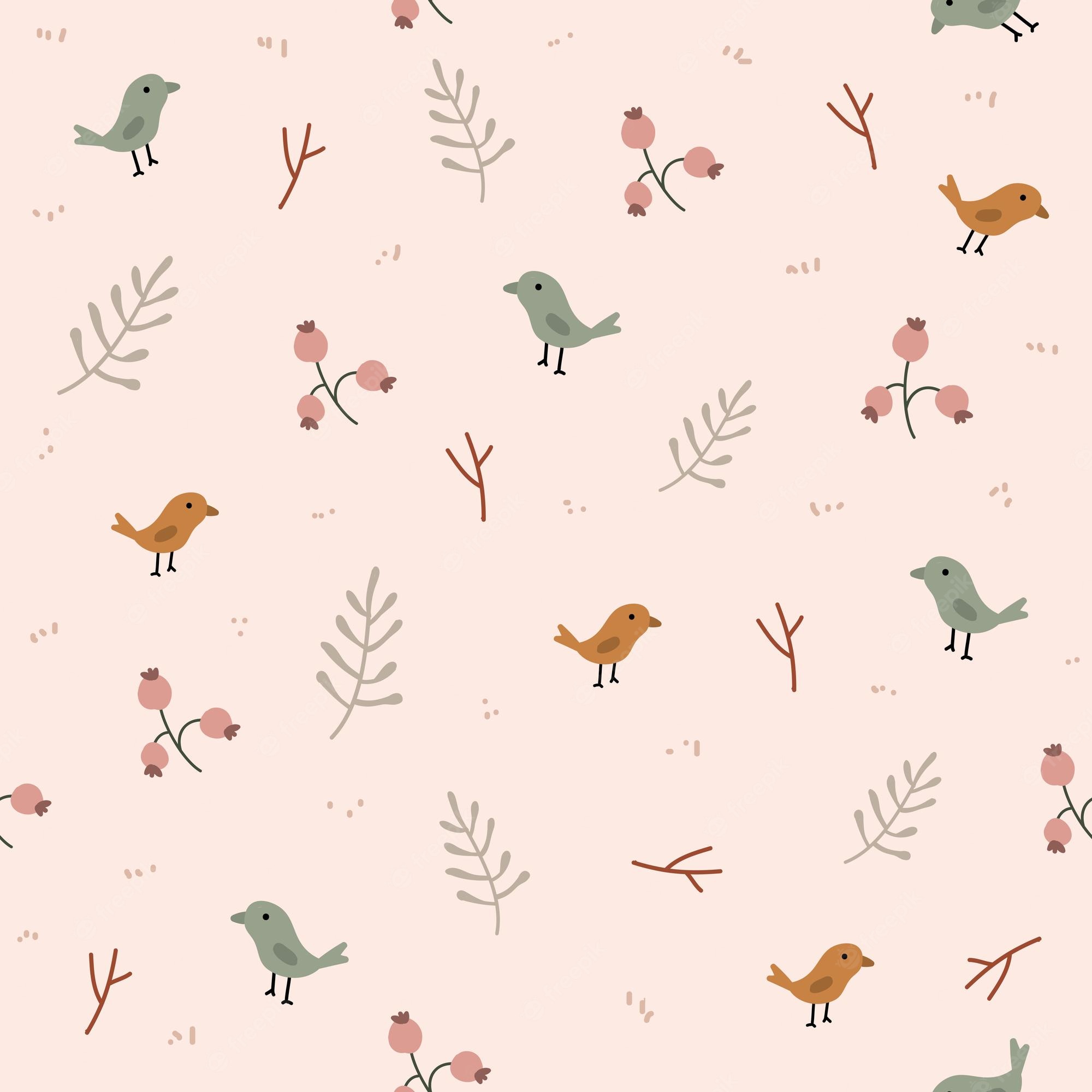 Winter Bird Pattern Wallpapers - Wallpaper Cave