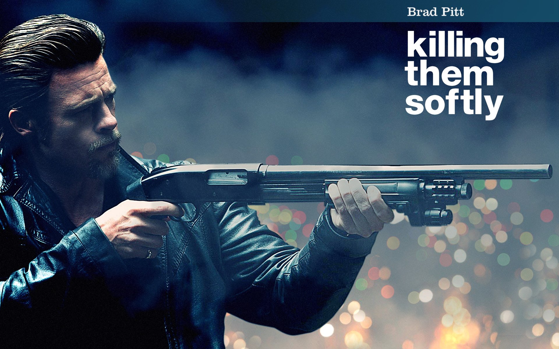 KILLING THEM SOFTLY kill pitt crime thriller noir weapon gun wallpaperx1200