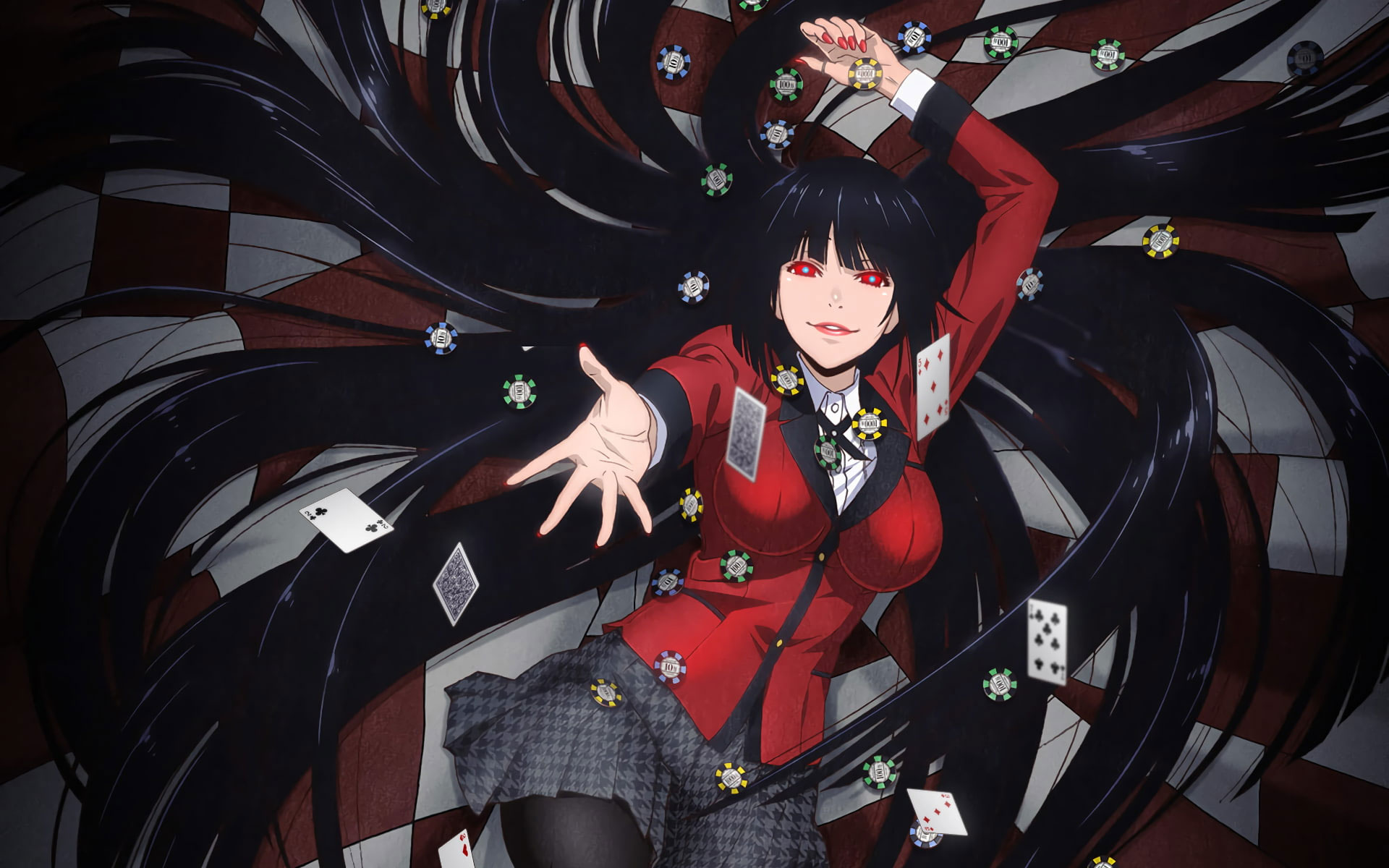 Wallpaper Kakegurui, Jabami Yumeko, Anime Girls