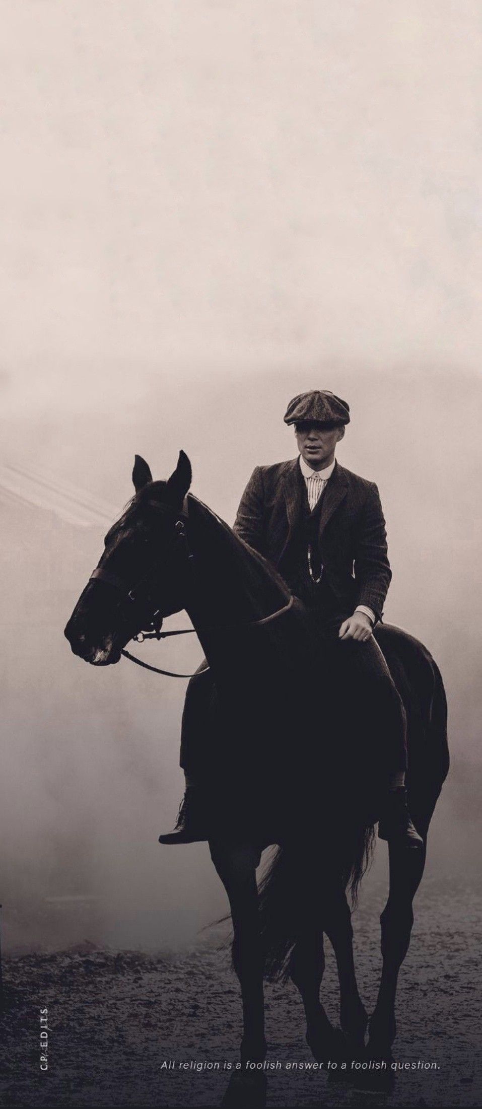 Thomas Shelby on his horse, Grace's Secret