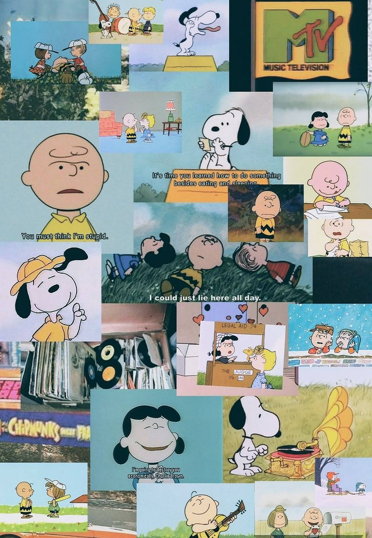 Download Charlie Brown Collage Wallpaper