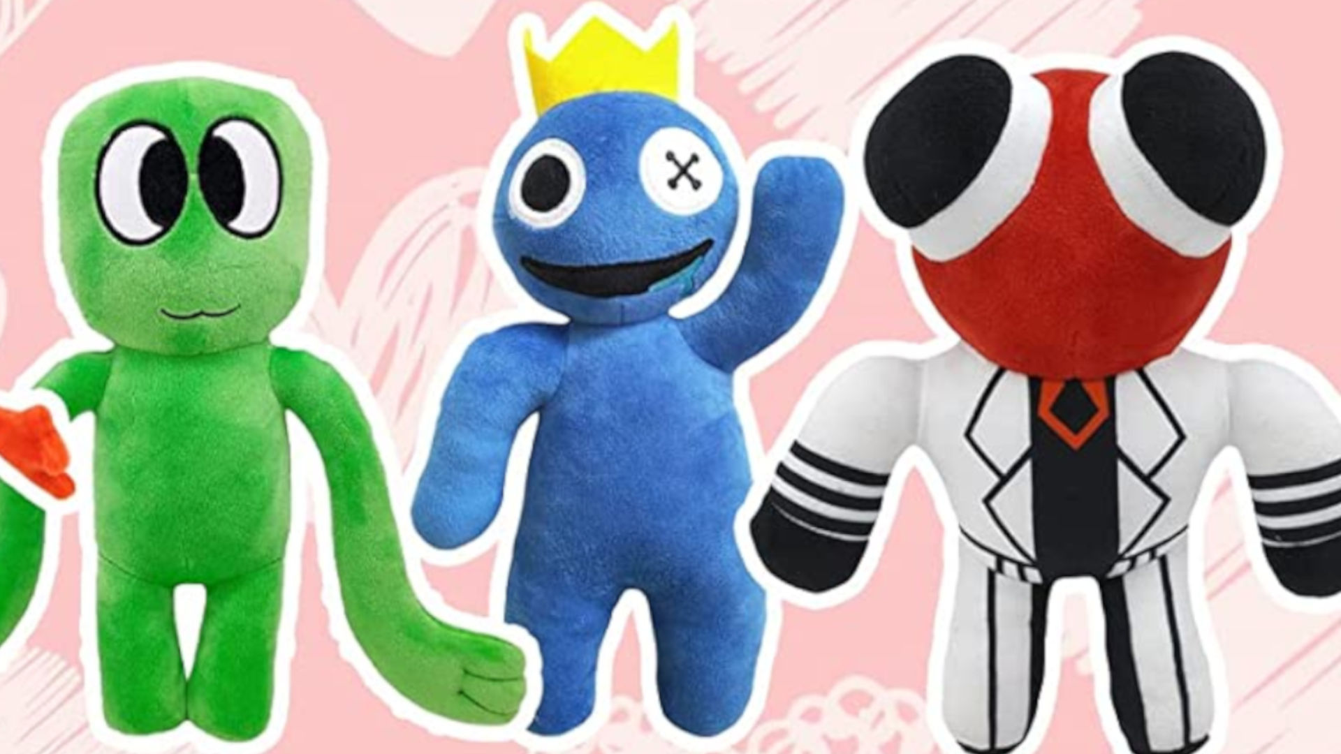 Rainbow Friends plush and action figures