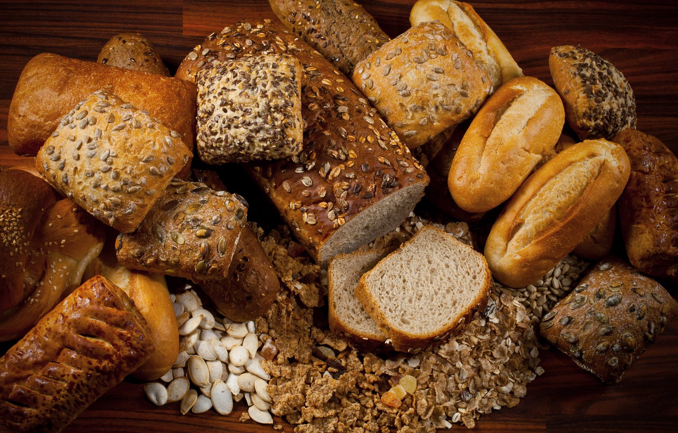 Wallpaper bread, a lot, different, cuts, bakery products image for desktop, section еда