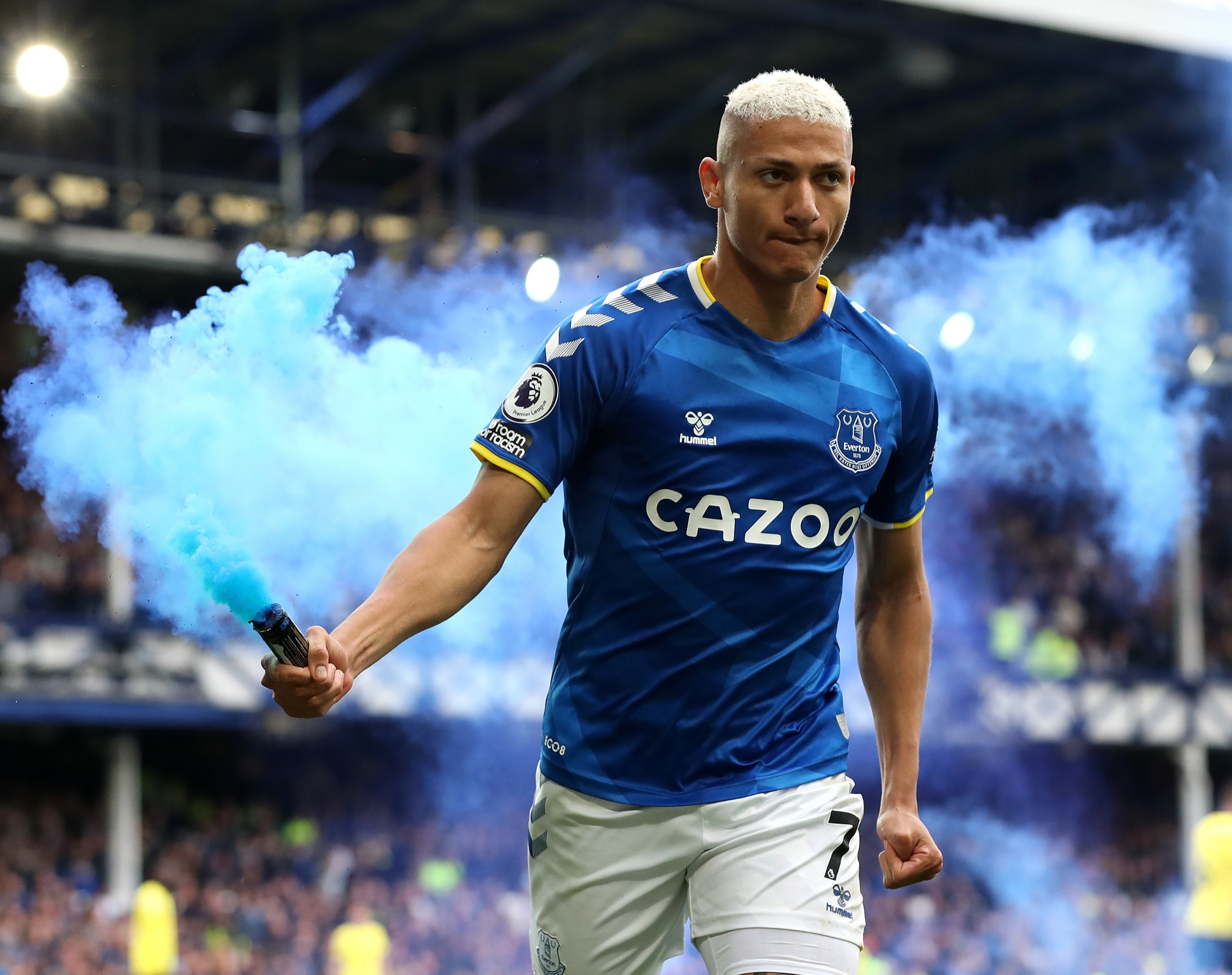 Richarlison faces FA rap after lobbing flare into crowd as Everton star celebrates