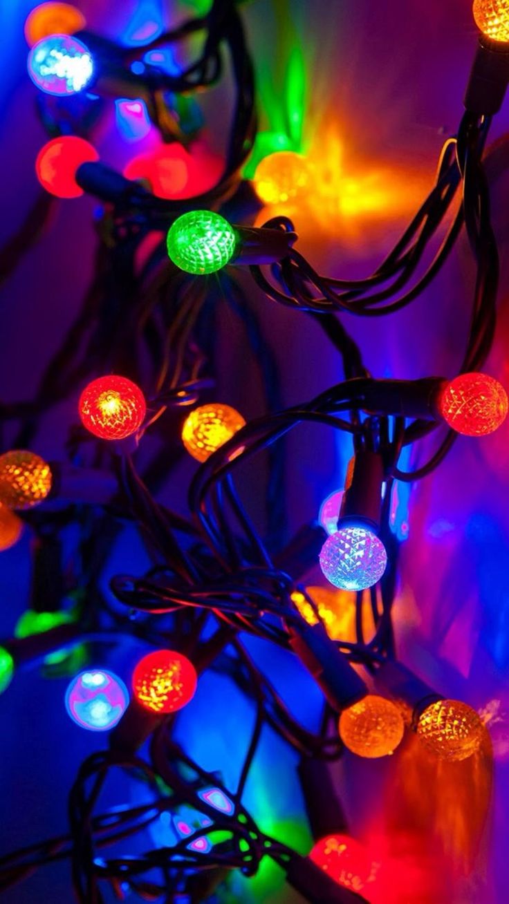 New Year 2015 Colorful Lights Decoration #iPhone #plus #wallpaper. Christmas lights background, Christmas wallpaper, Christmas lights wallpaper