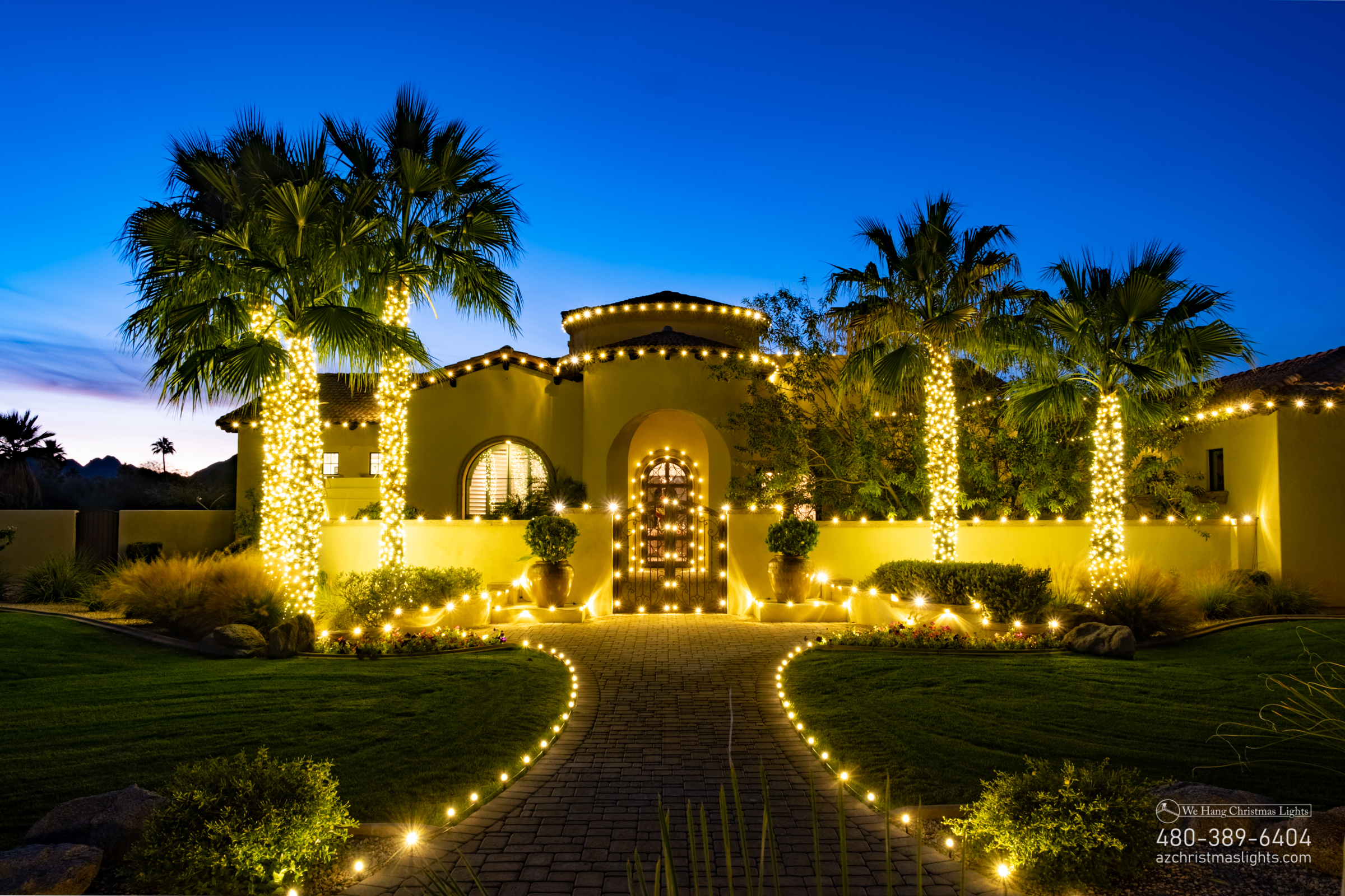 Christmas Lights On Palm Tree Wallpapers - Wallpaper Cave