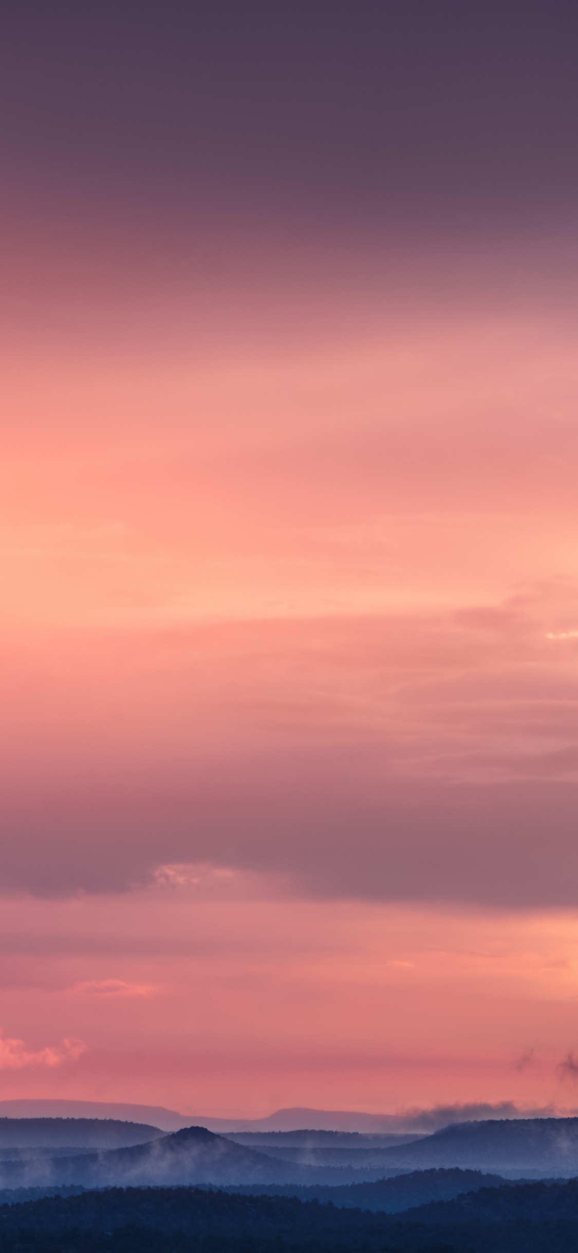 Pink sky Wallpaper 4K, Sunset, Mountains, Nature