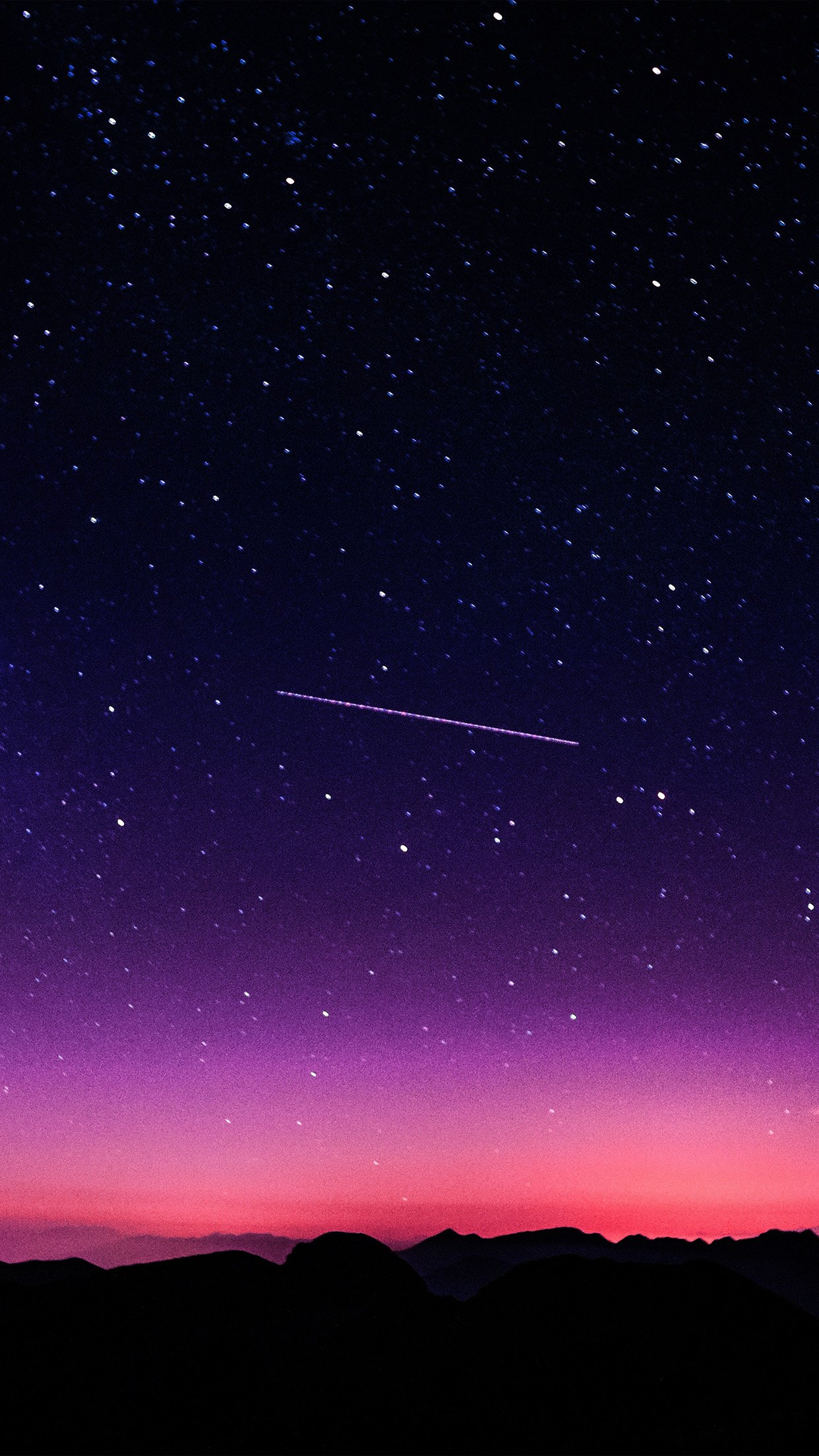iPhone X wallpaper. star galaxy night sky mountain purple pink nature space