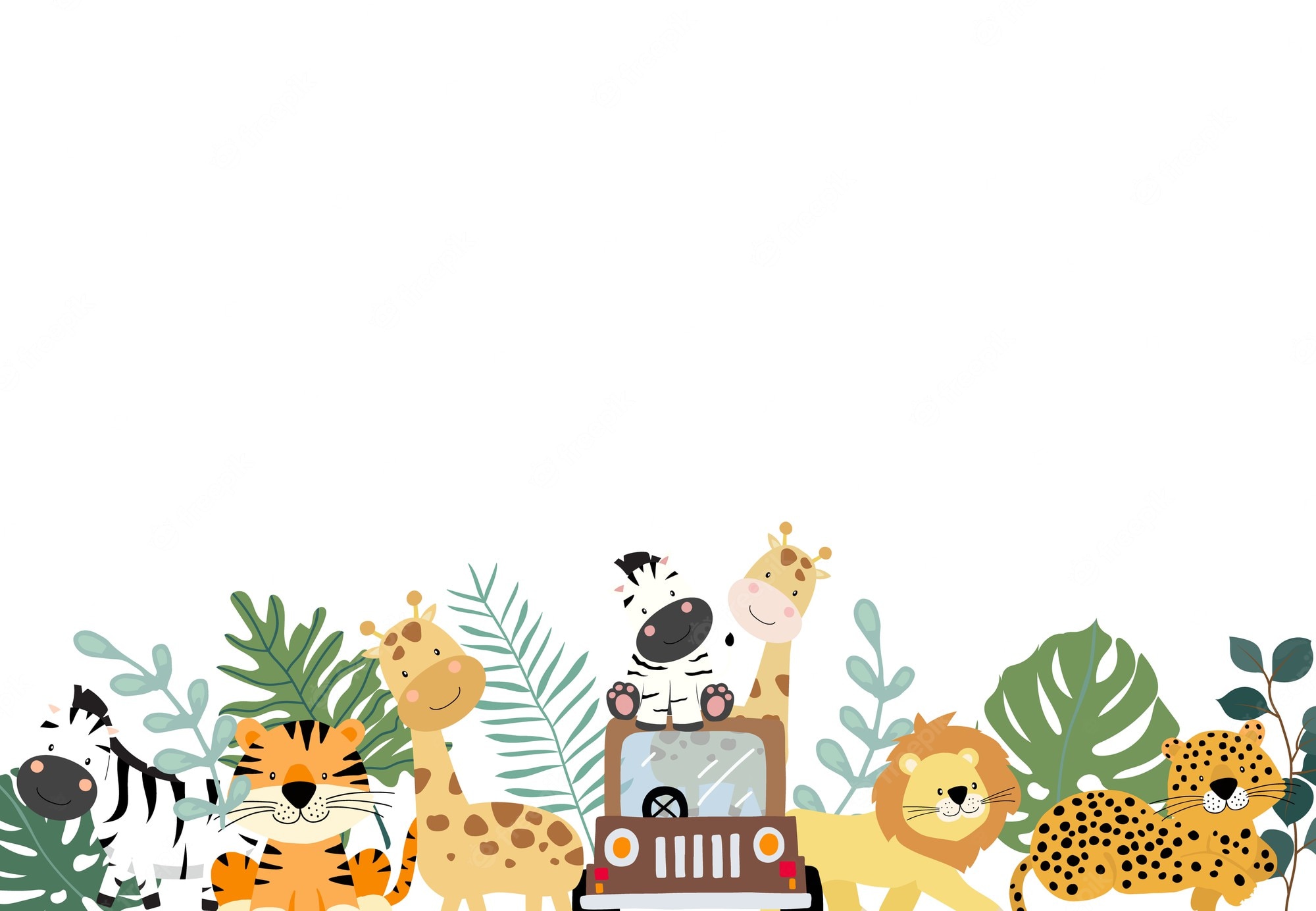 Safari animals cartoon Image. Free Vectors, & PSD