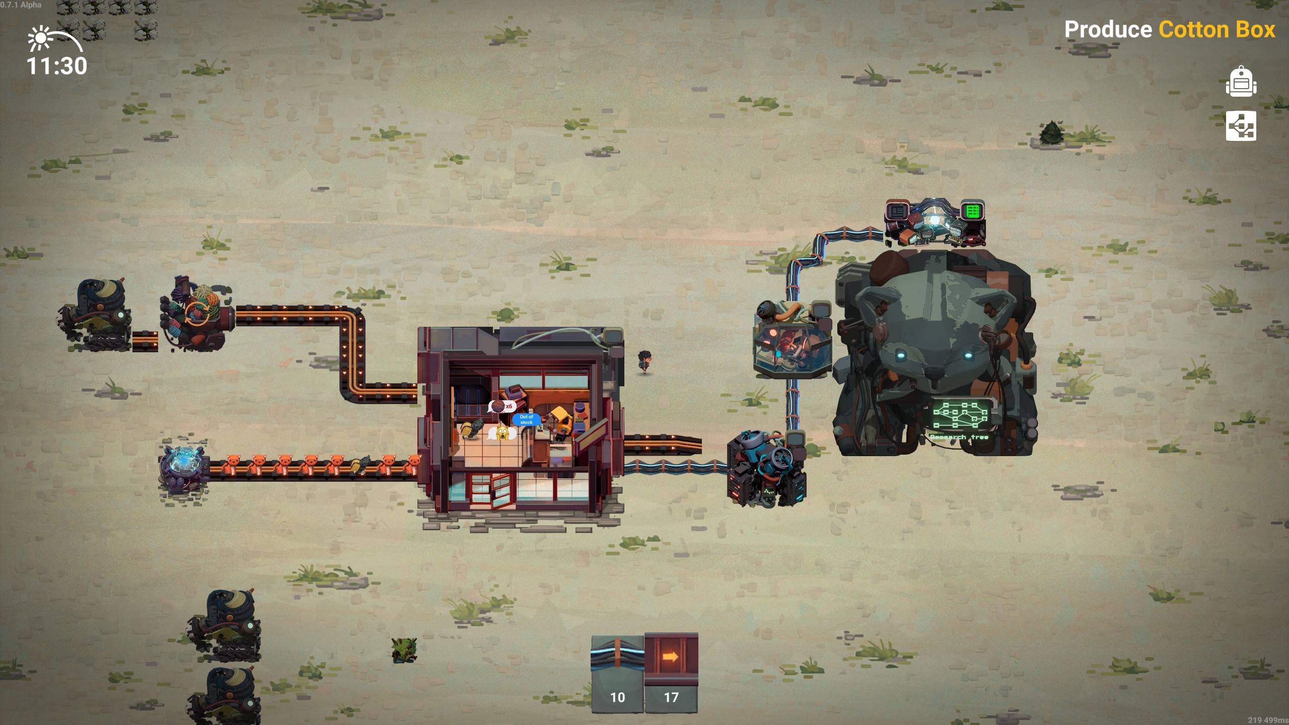 How to produce a cotton box in Learning Factory?