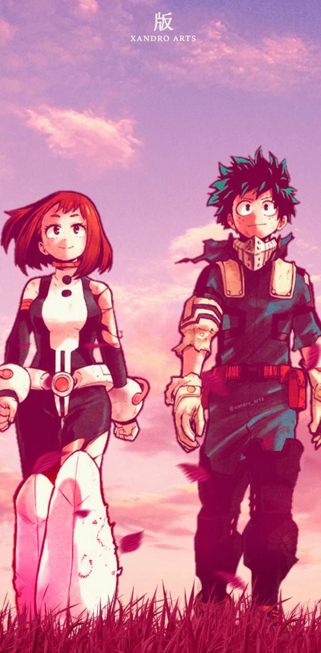Deku y uraraka wallpaper