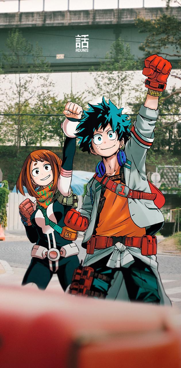 Deku and uraraka wallpaper