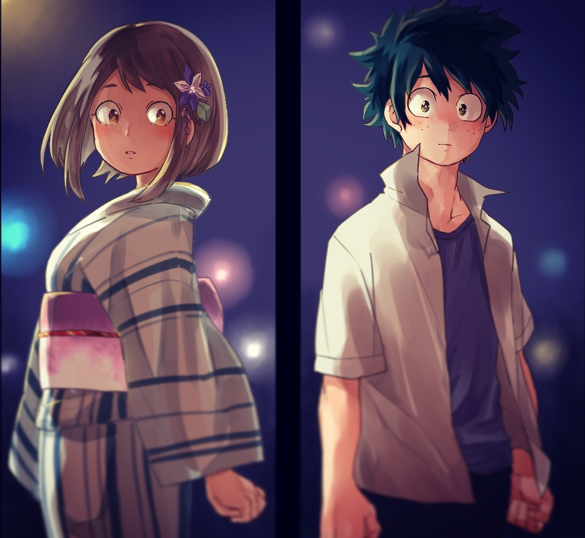 Ochako and Izuku by 音次郎