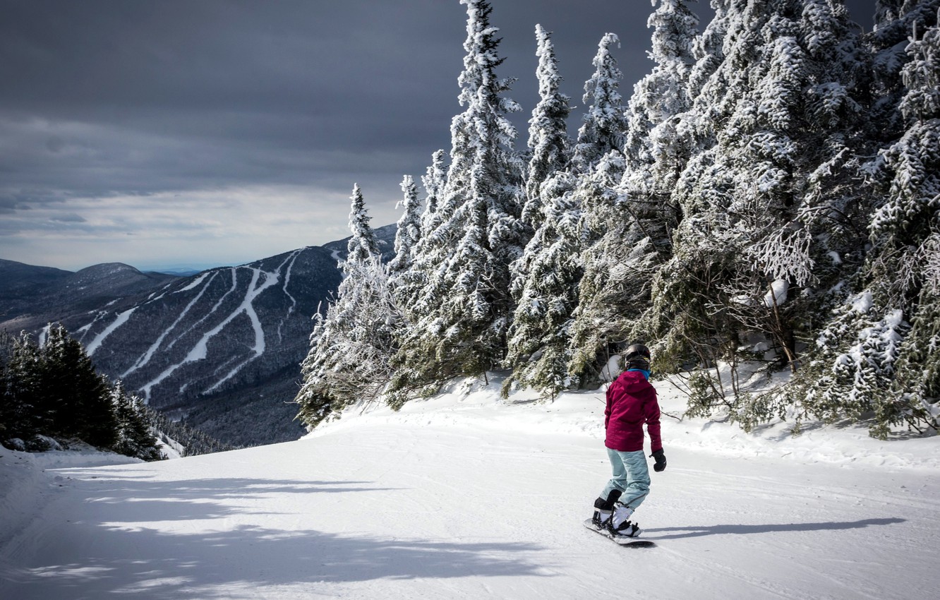 Wallpaper winter, snow, mountains, snowboard, snowboarding, ate, athlete image for desktop, section спорт