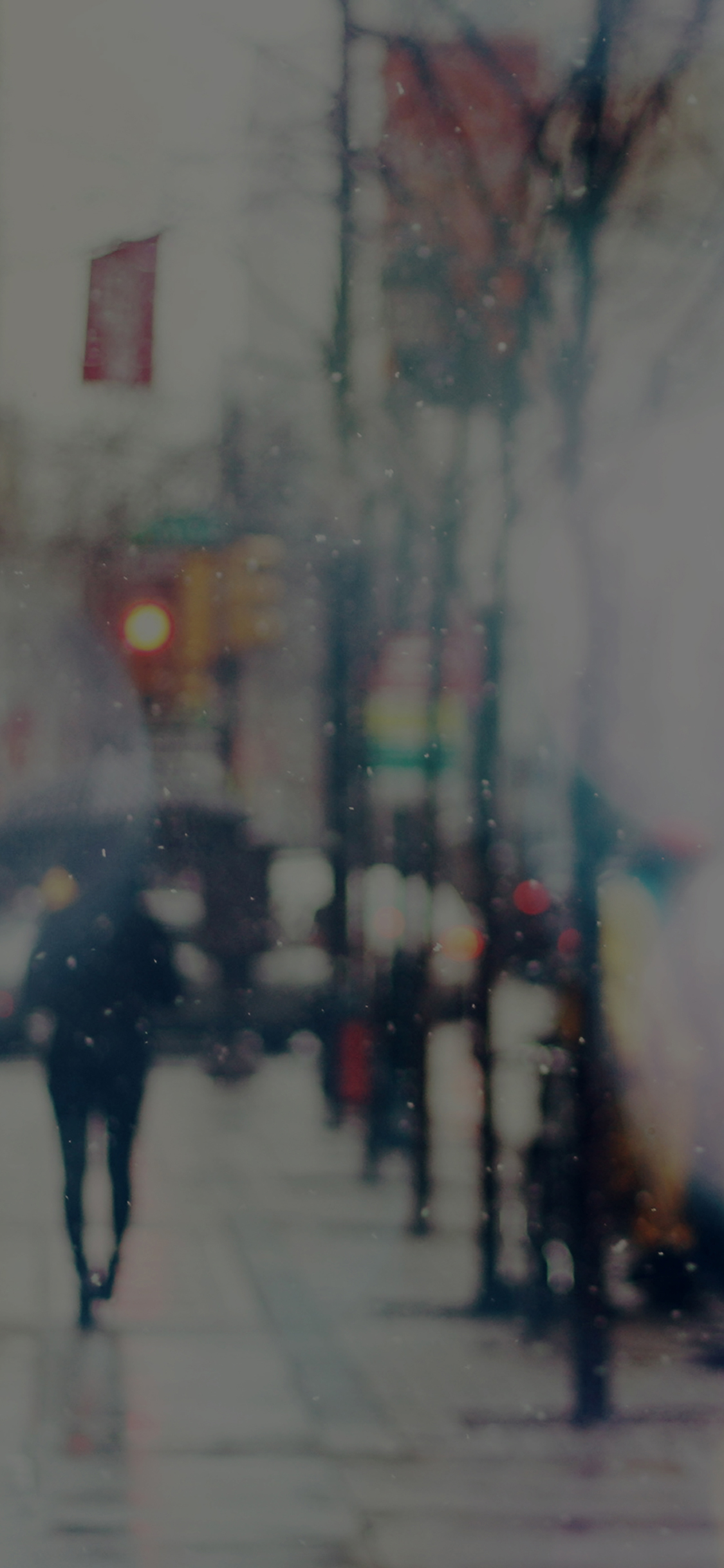 snow street bokeh dark winter walk city day nature