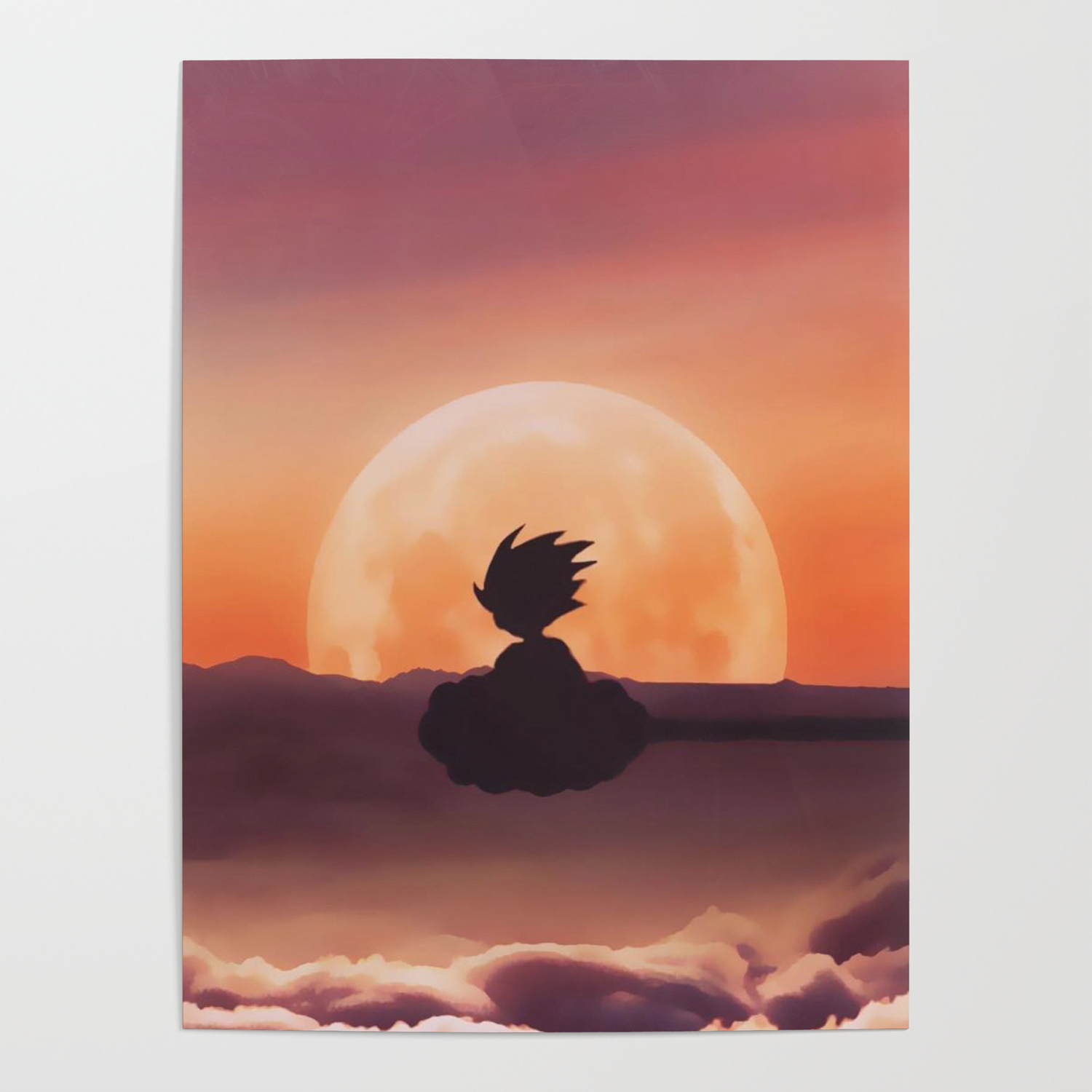 Sunset Goku Dragon Ball Poster