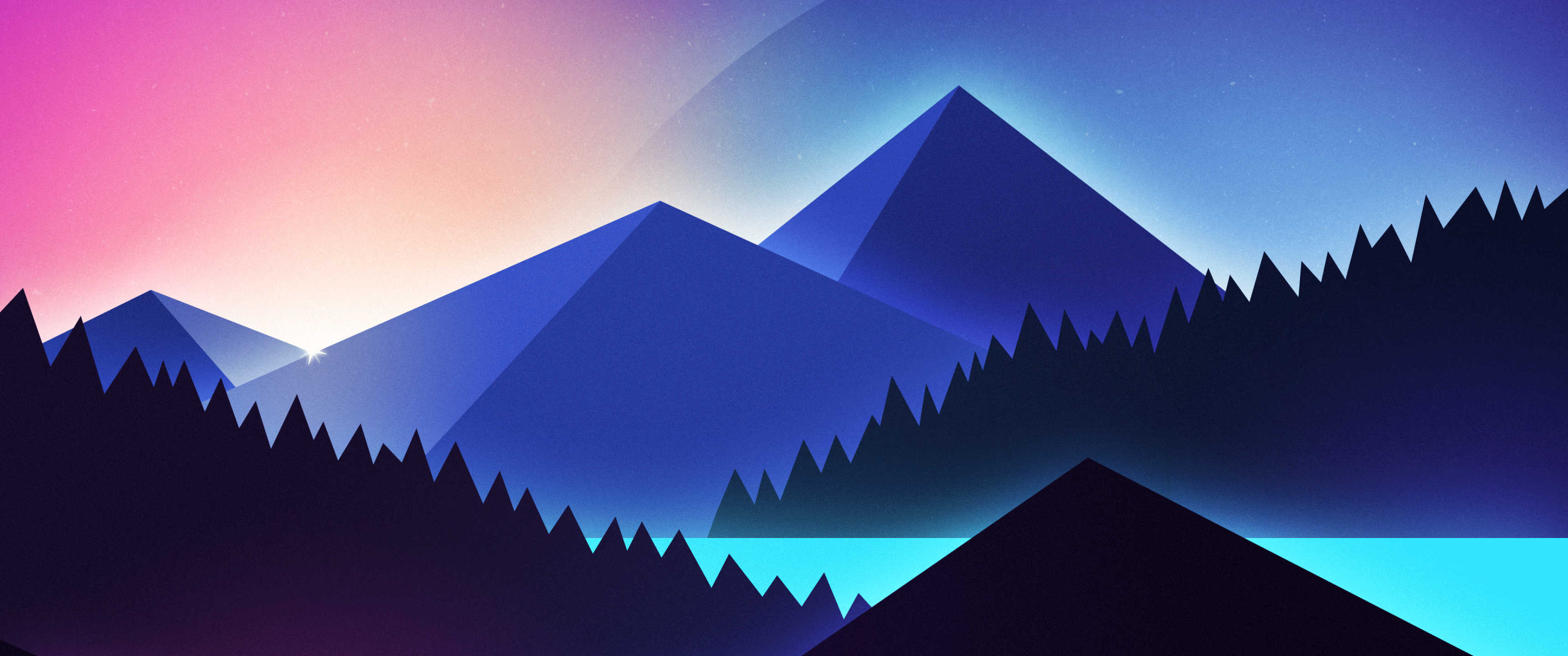Mountains Wallpaper 4K, Illustration, Flight, Nature
