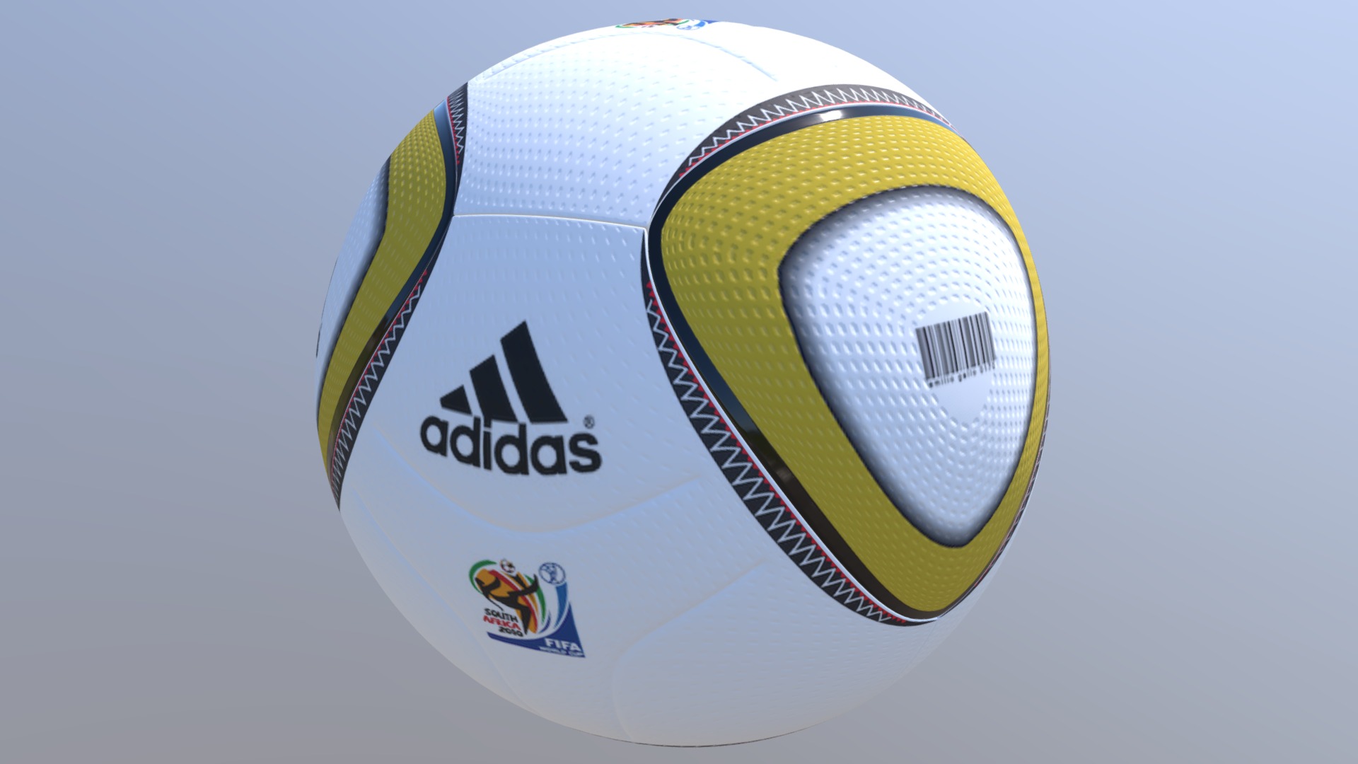 Soccer Ball Adidas Jabulani Royalty Free 3D model by Emilio.Gallo [e6c22dd]