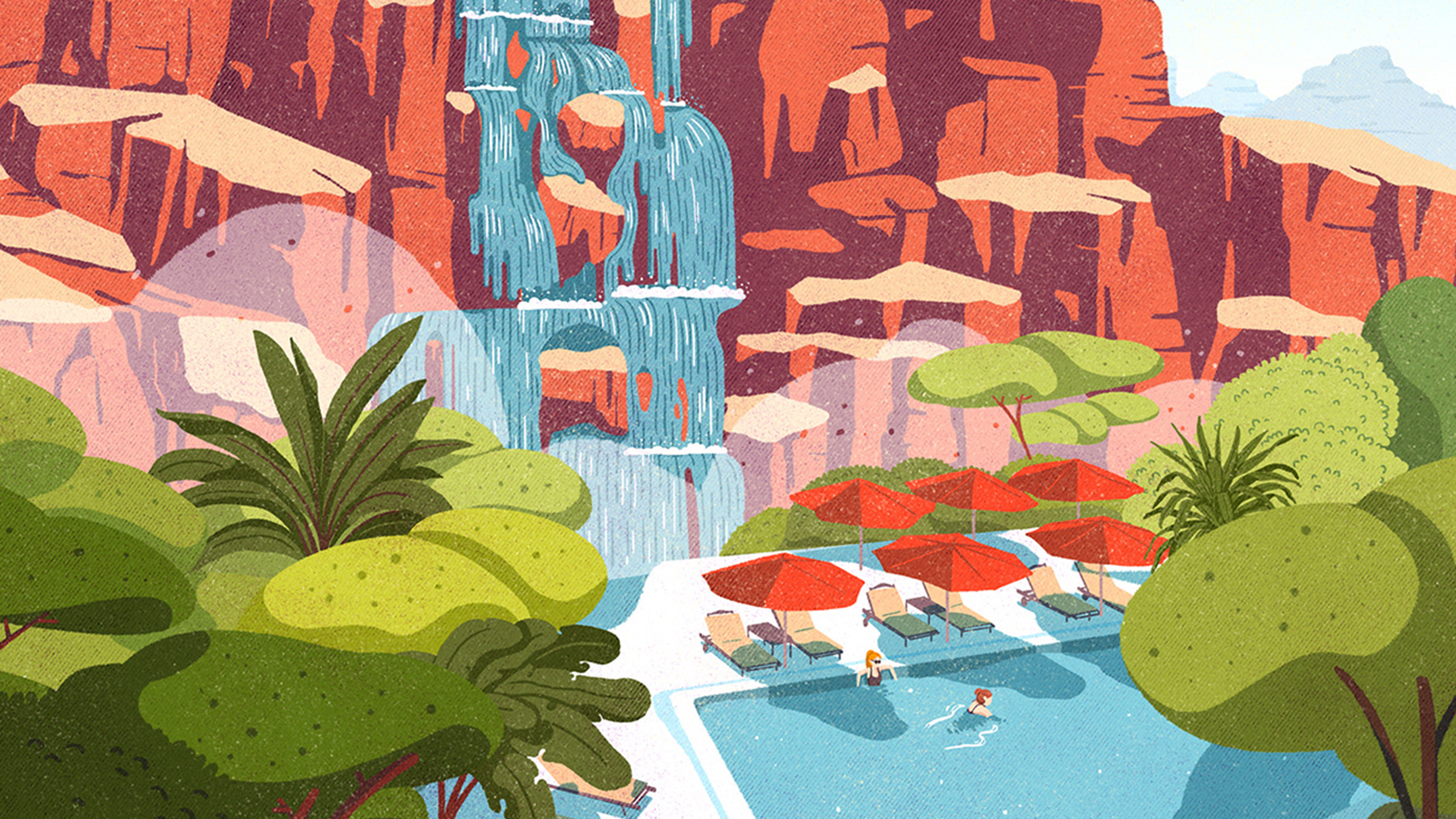 Nature Vacation Illustration Story Art Wallpaper