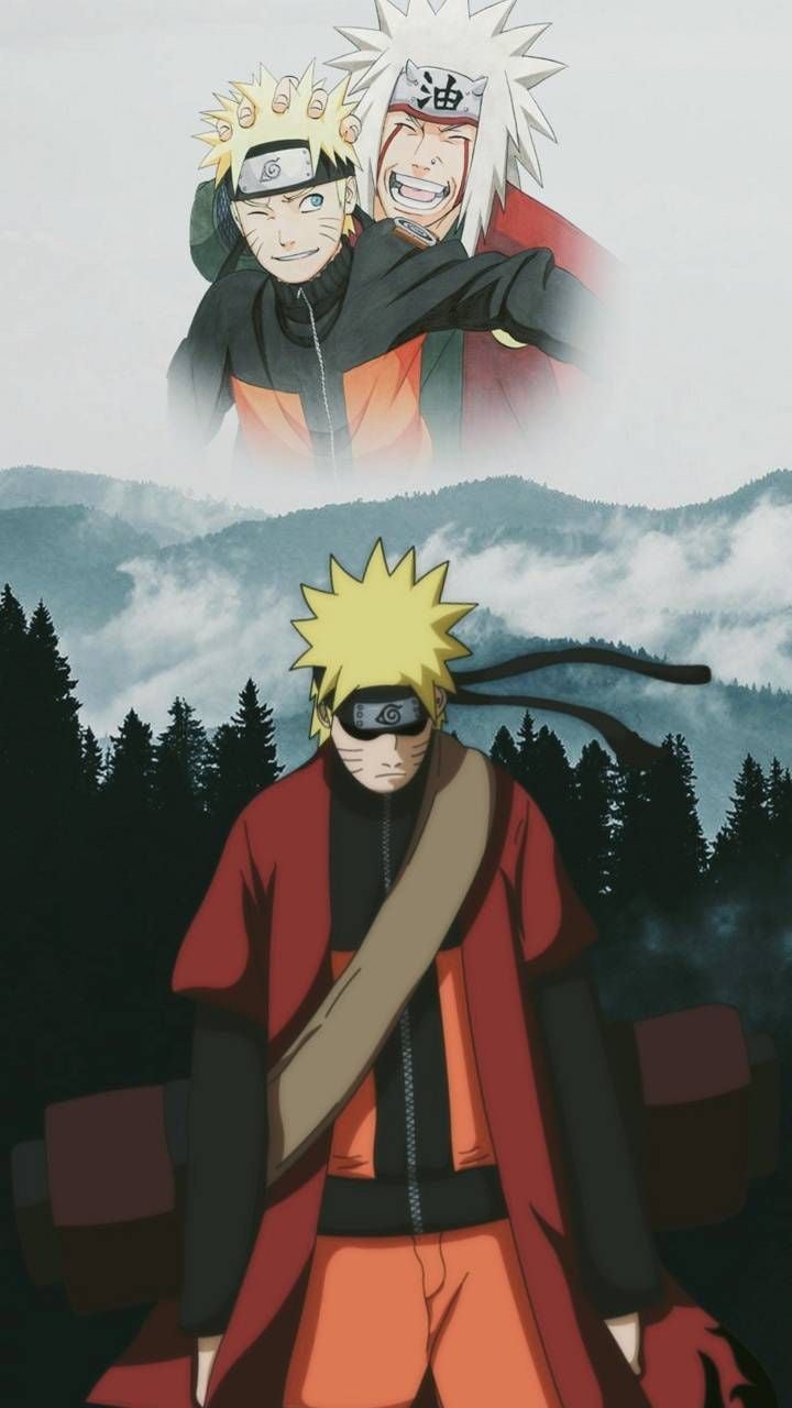 Naruto y Jiraiya wallpaper by Andres_GT. Мужские картины, Мультипликационные иллютрации, Неоновые изделия