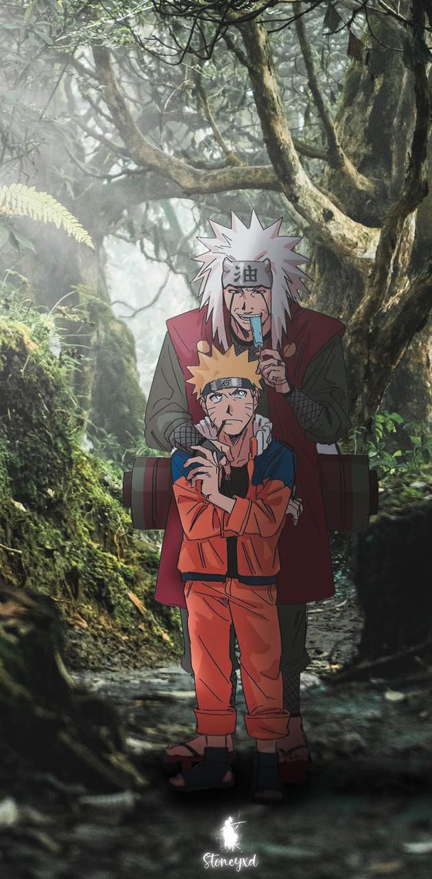 NARUTO AND JIRAIYA wallpaper by Stoneyxd. Cute anime wallpaper, Wallpaper naruto shippuden, Naruto art