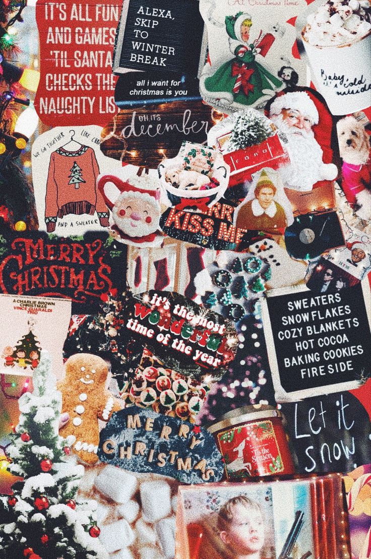 Christmas Aesthetic Wallpaper. Christmas phone wallpaper, Cute christmas wallpaper, Christmas collage