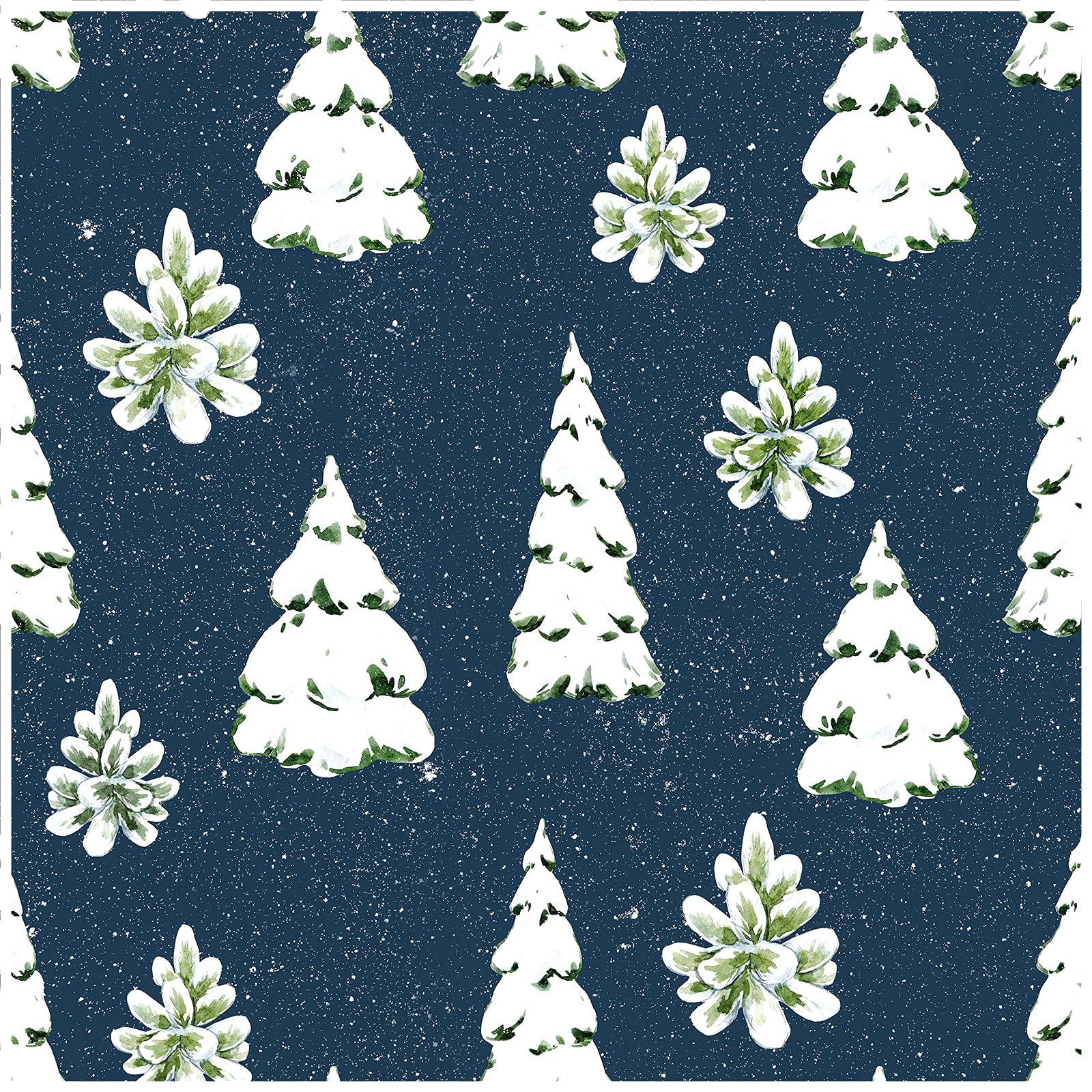 HaokHome 99024 Christmas Decorations Peel And Stick Wallpaper Wintter Snow Santas Decor Dark Blue Green White Stick On Home Decorations 17.7in X 118in, Everything Else