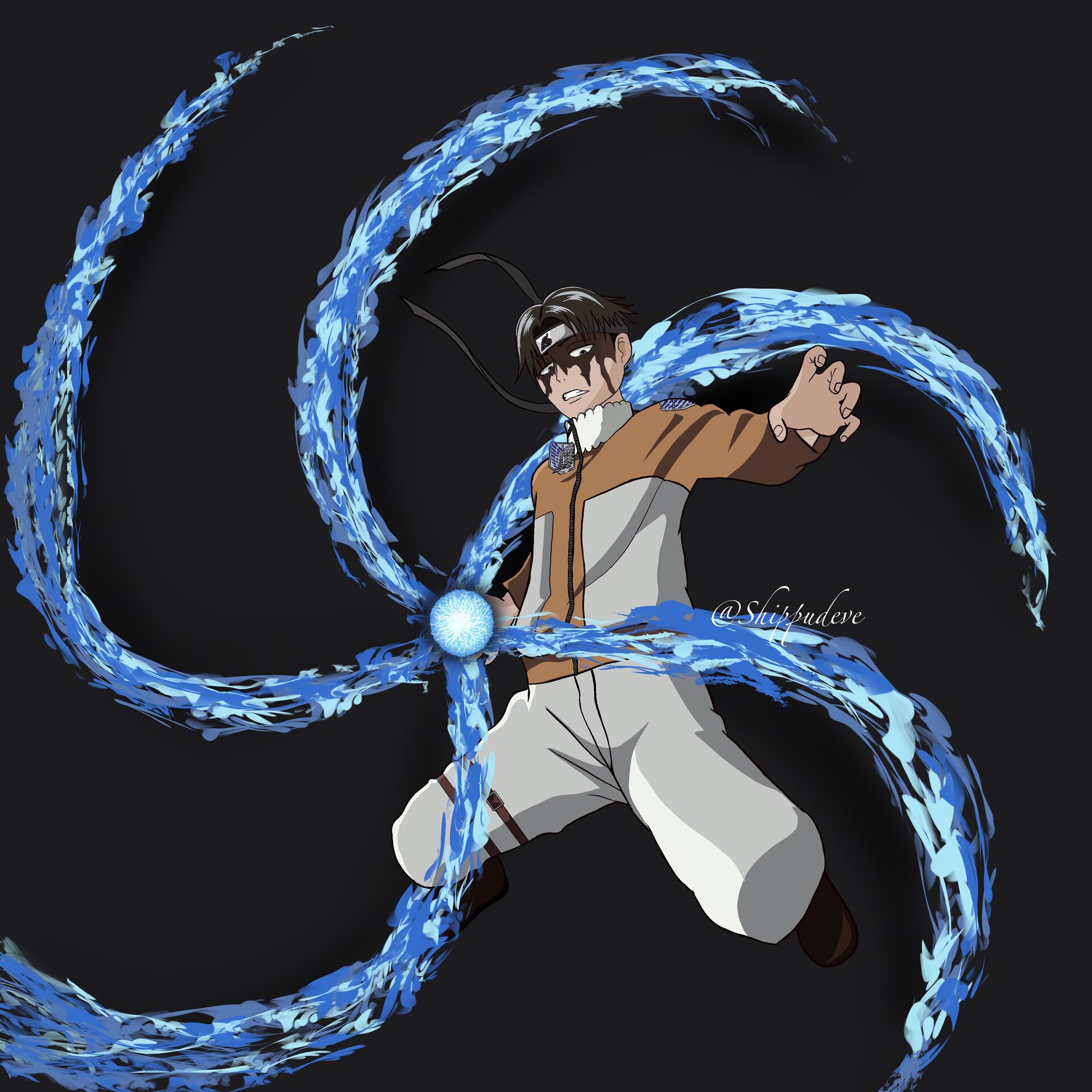 Levi x Naruto crossover