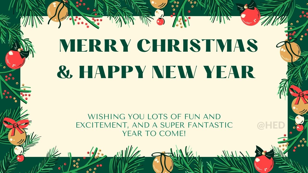 merry christmas and happy new year wishes message