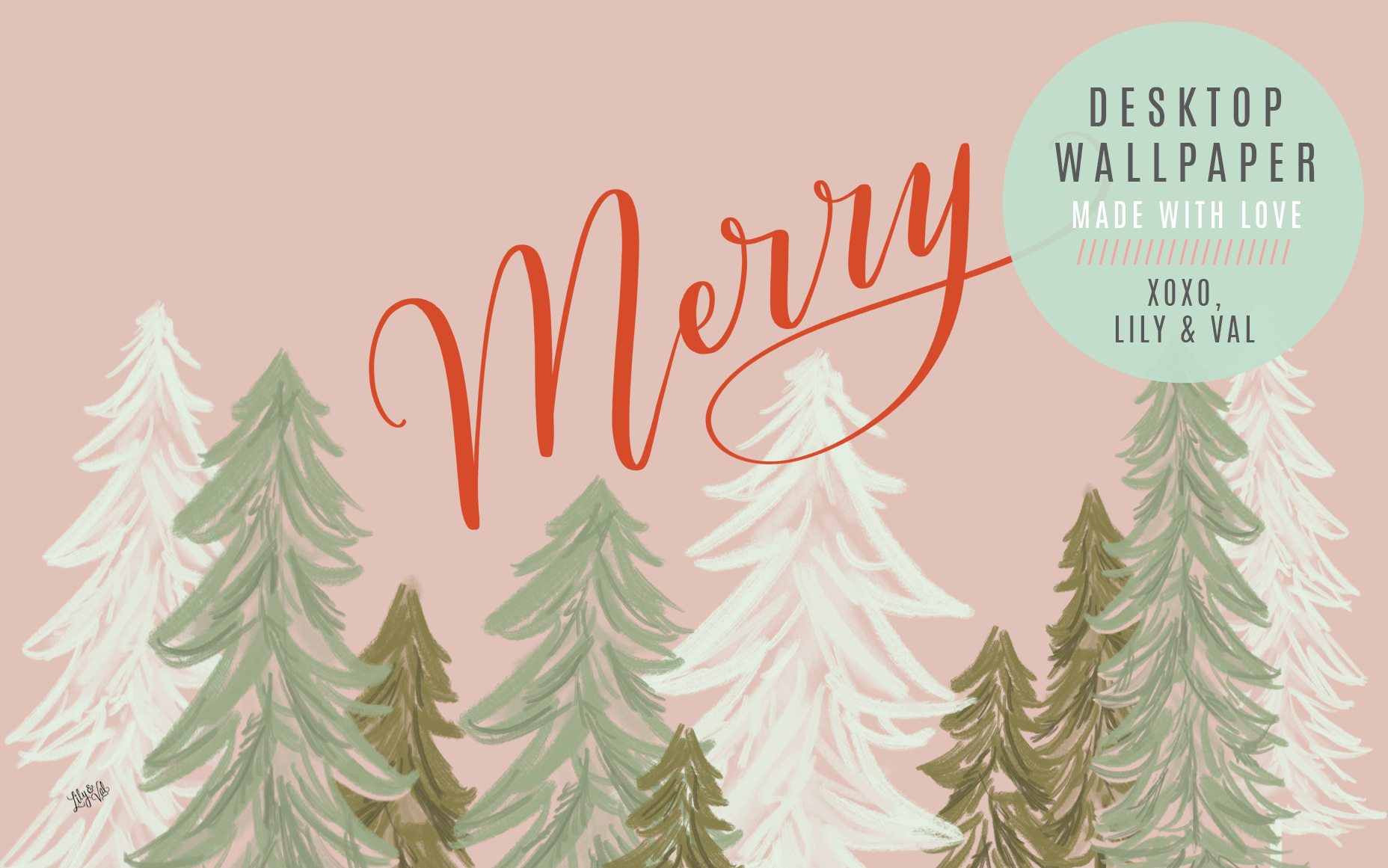 December's Merry FREE Desktop Download & Val Living. Christmas desktop wallpaper, Lily and val, Aesthetic desktop wallpaper