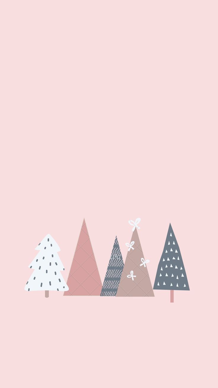 Pink Christmas Trees. Cute christmas wallpaper, Christmas phone wallpaper, Wallpaper iphone christmas