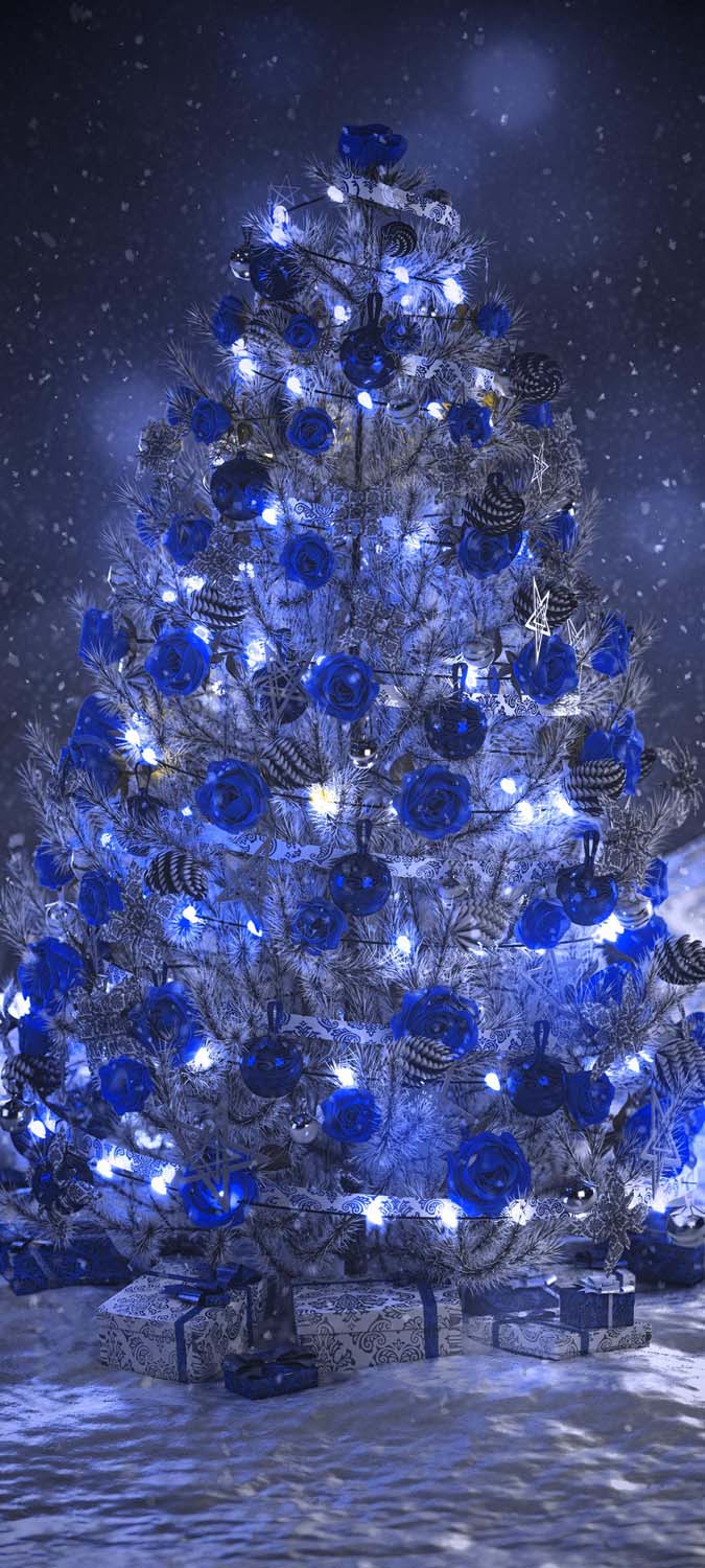 Christmas Tree Blue iPhone Wallpaper HD Wallpaper, iPhone Wallpaper