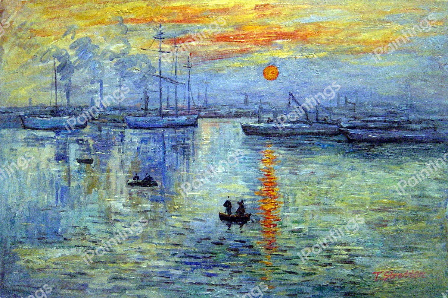 Impression Sunrise Painting by Claude Monet Reproduction