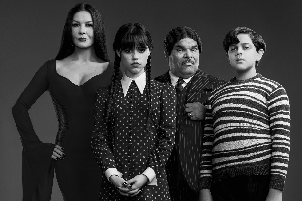 Jenna Ortega, Catherine Zeta Jones And More Ham It Up In 'Wednesday' First Look Photo