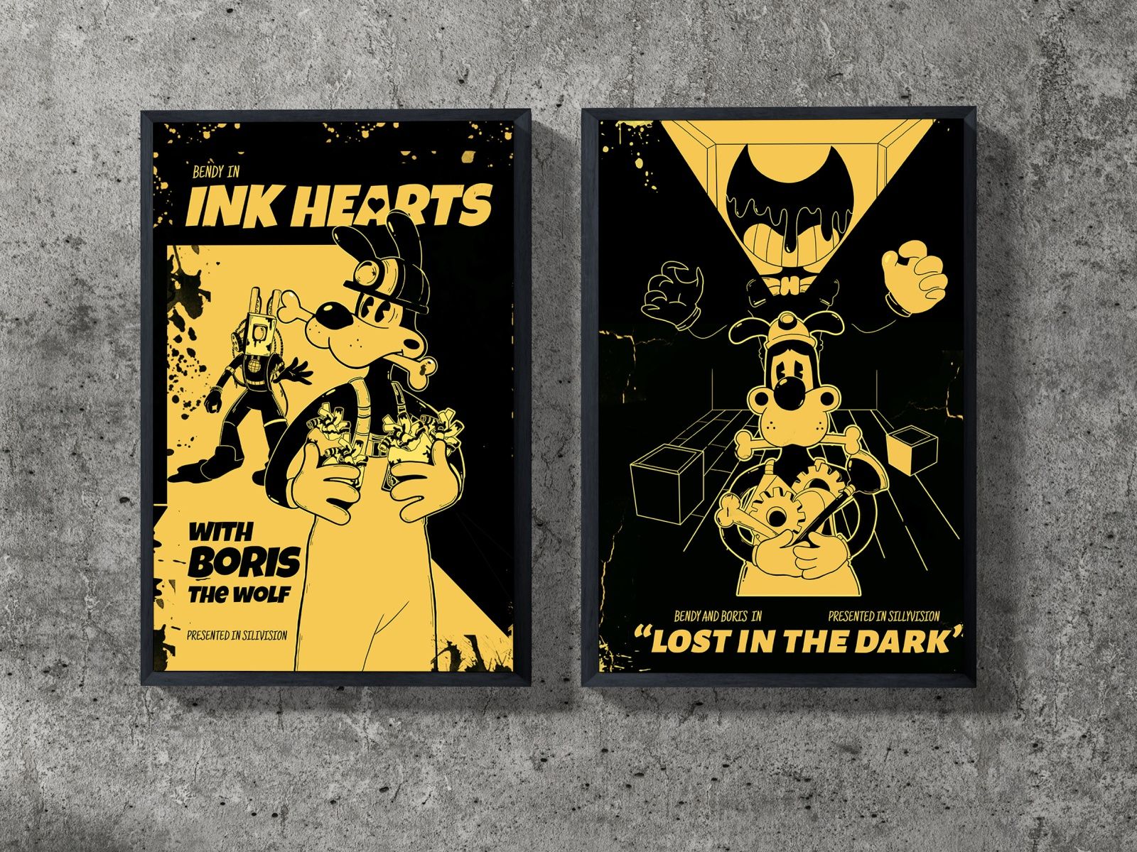 Posters for contest Boris and the Dark Survival. Character design, Animation, Animation design