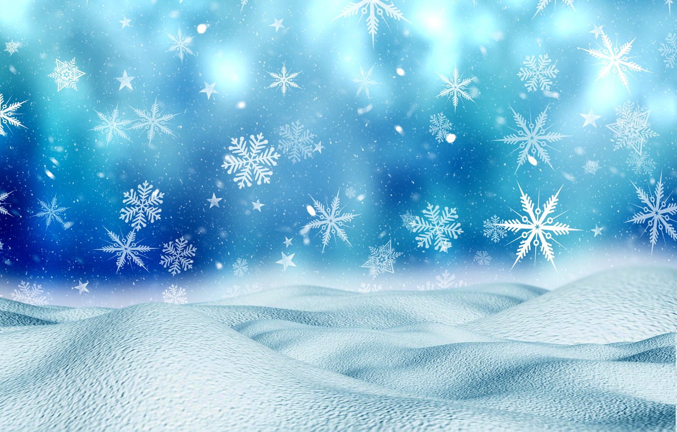 blue snow wallpaper