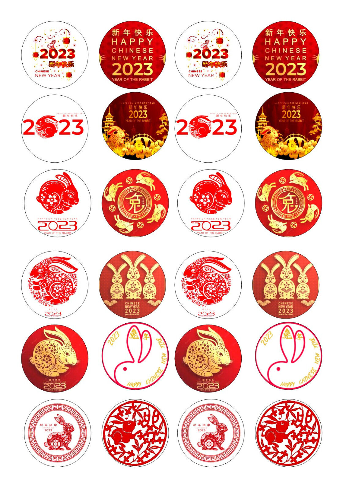 CHINESE NEW YEAR 2023 TOPPERS MADE WITH ICED ICING FROSTING