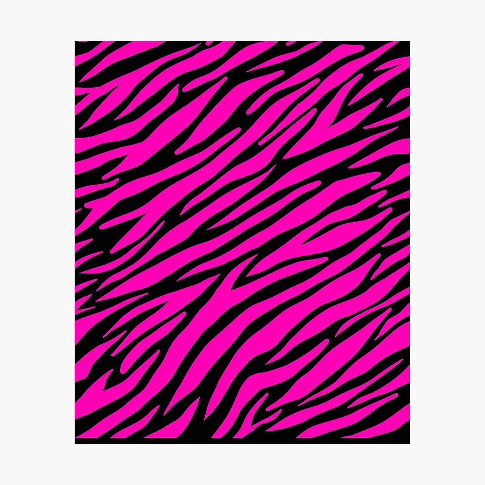 Mcbling Aesthetic Pink Zebra Print Poster