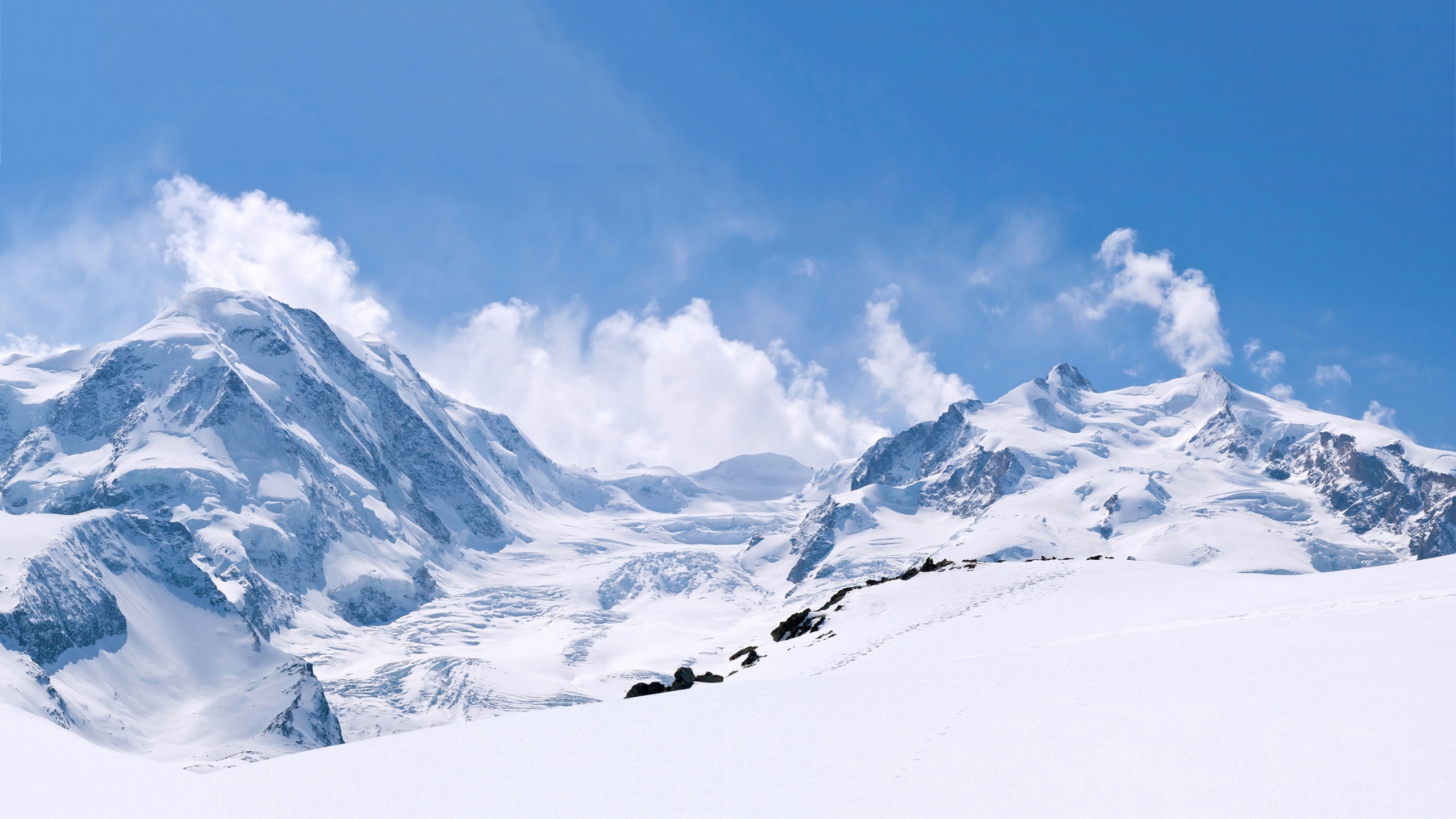 Free Mountain And Winter Wallpaper HD