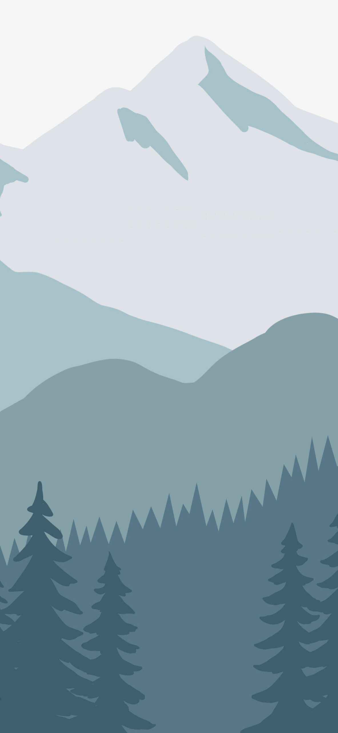 Winter Forest & Mountains Wallpaper Aesthetic Wallpaper